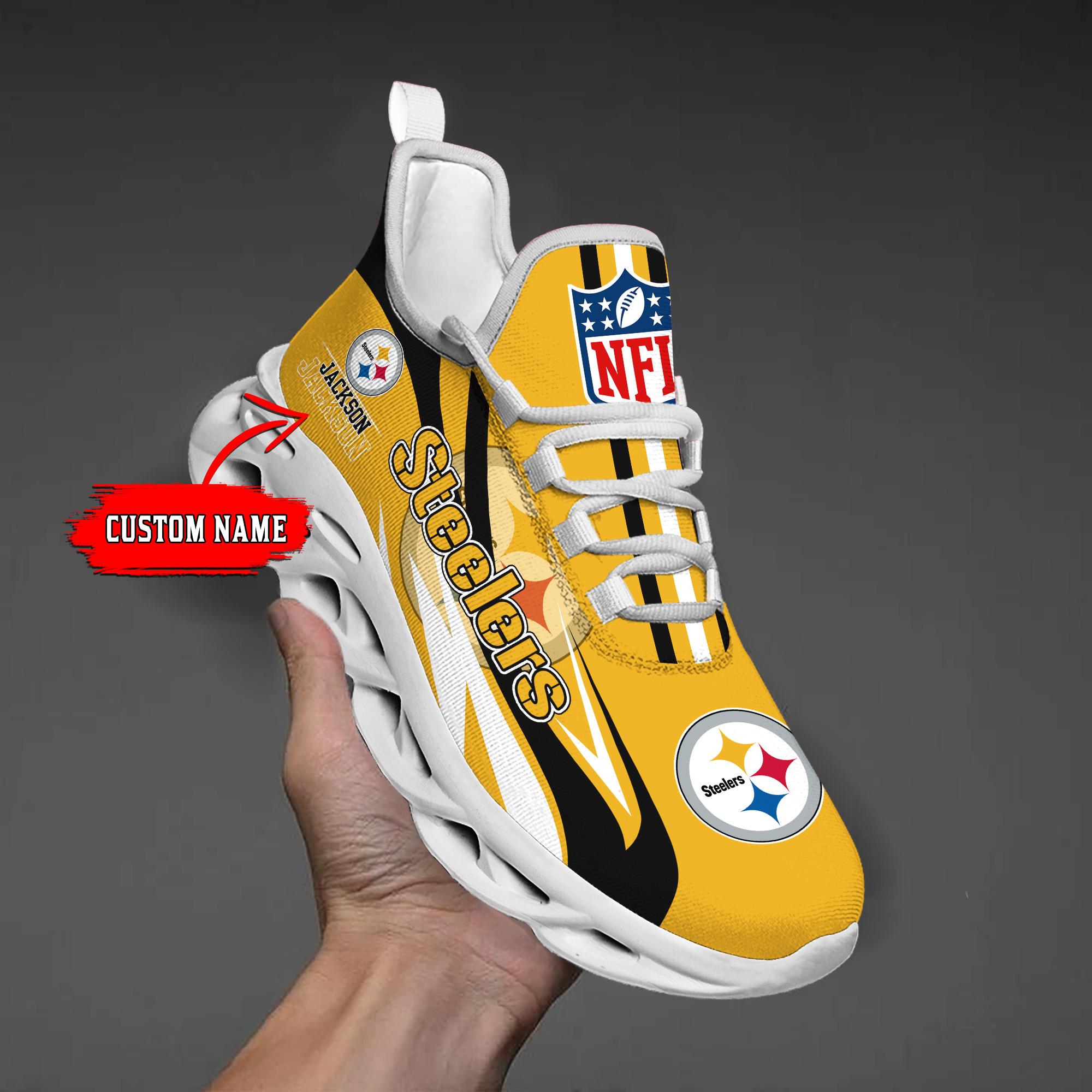 Personalized Pittsburgh Steelers Max Soul Shoes Sneakers for Men And Women – NFL Football Fan Shoes, Team Sneakers