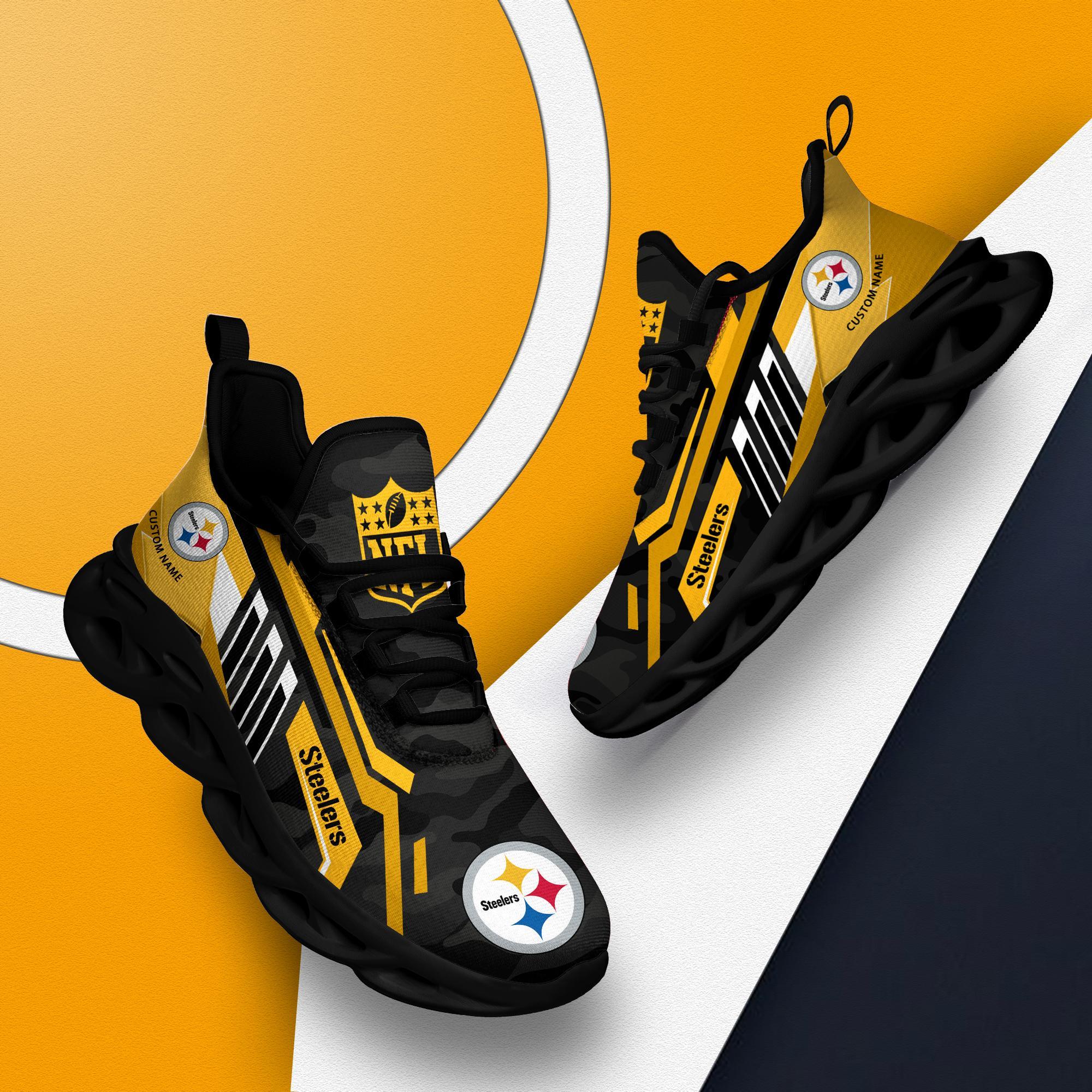 Personalized Pittsburgh Steelers Max Soul Shoes Sneakers for Men And Women – NFL Football Fan Shoes, Team Sneakers - Image 4