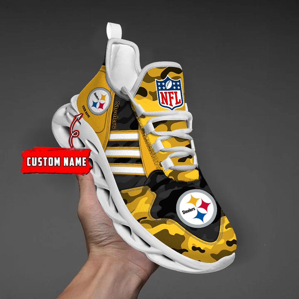 Personalized Pittsburgh Steelers Max Soul Shoes Sneakers for Men And Women – NFL Football Fan Shoes, Team Sneakers