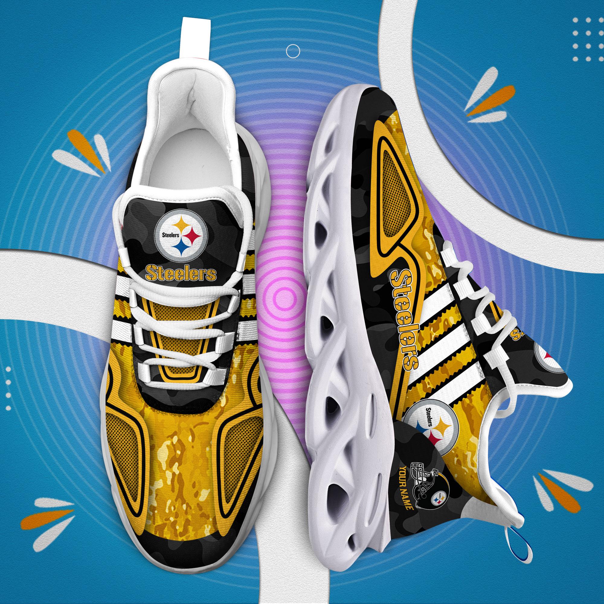 Personalized Pittsburgh Steelers Max Soul Shoes Sneakers for Men And Women – NFL Football Fan Shoes, Team Sneakers