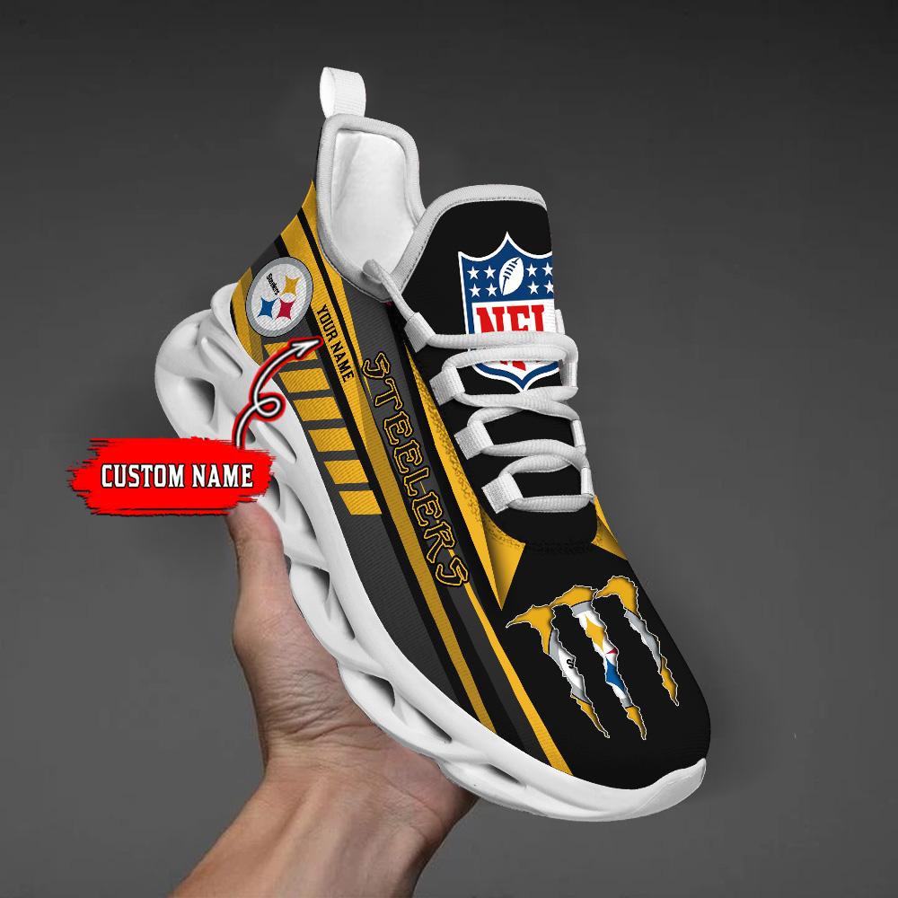 Personalized Pittsburgh Steelers Max Soul Shoes Sneakers for Men And Women – NFL Football Fan Shoes, Team Sneakers