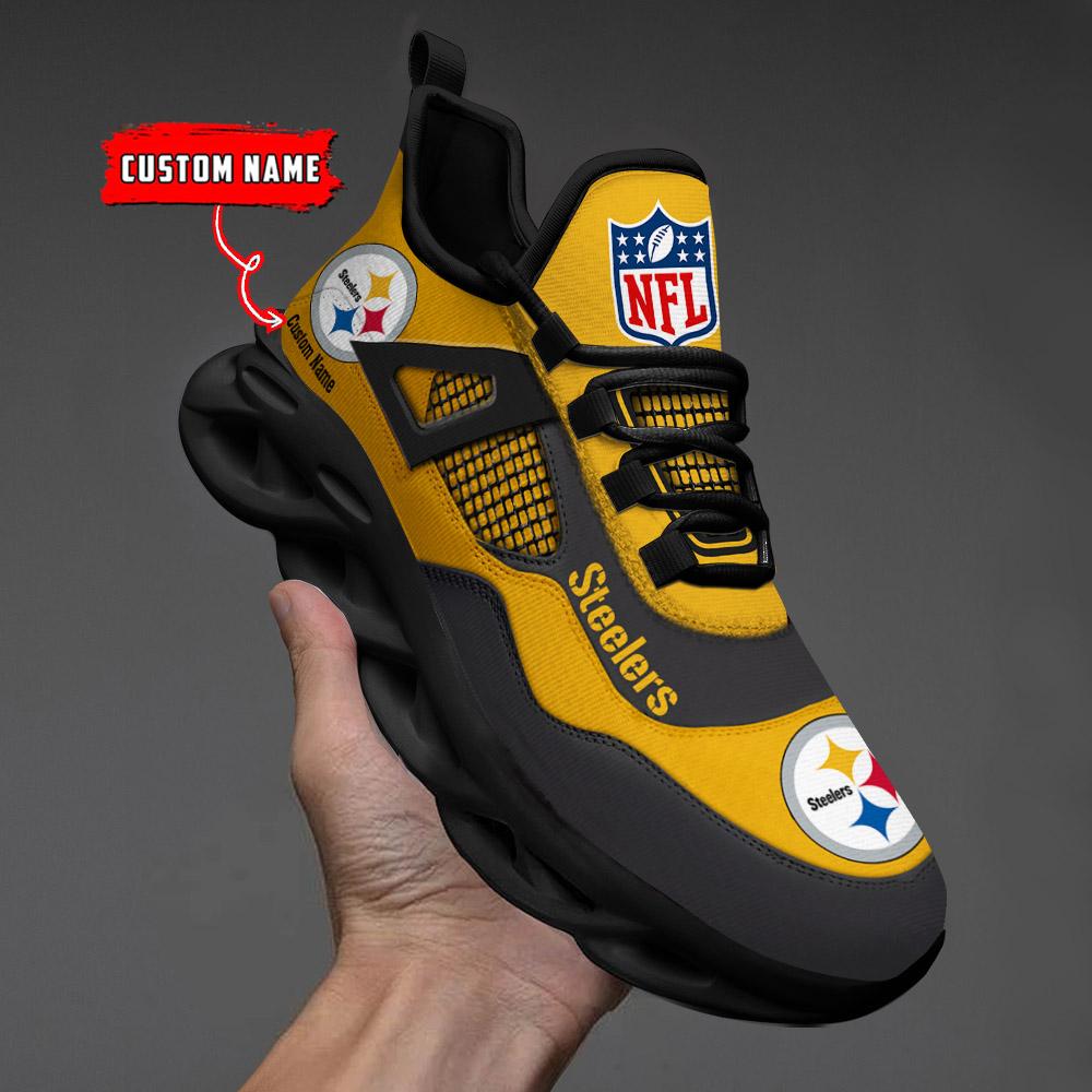 Personalized Pittsburgh Steelers Max Soul Shoes Sneakers for Men And Women – NFL Football Fan Shoes, Team Sneakers - Image 3