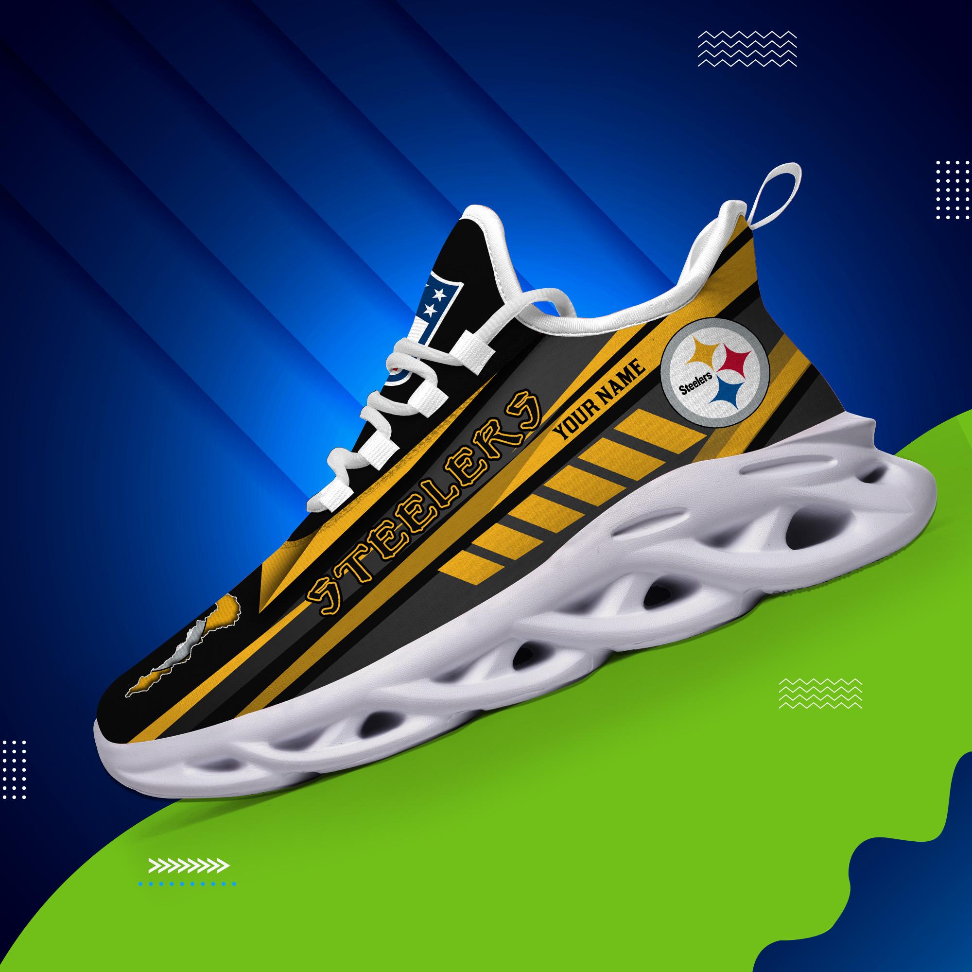 Personalized Pittsburgh Steelers Max Soul Shoes Sneakers for Men And Women – NFL Football Fan Shoes, Team Sneakers - Image 6