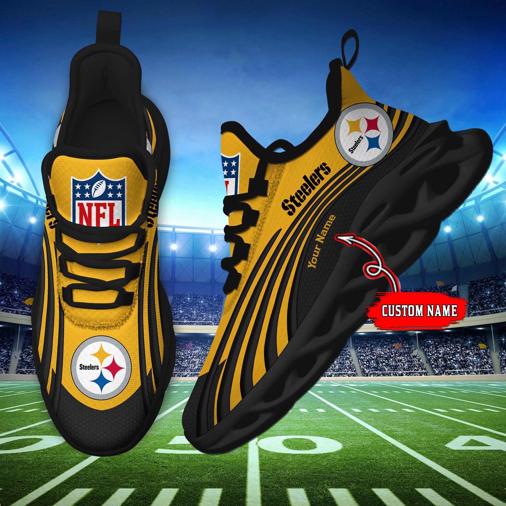 Personalized Pittsburgh Steelers Max Soul Shoes Sneakers for Men And Women – NFL Football Fan Shoes, Team Sneakers - Image 6