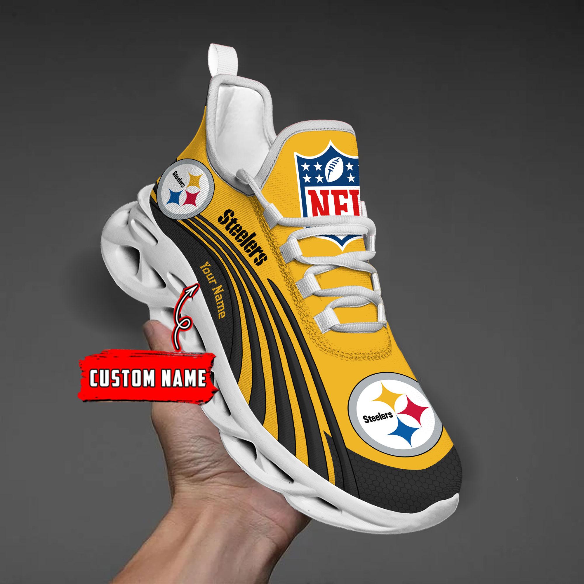 Personalized Pittsburgh Steelers Max Soul Shoes Sneakers for Men And Women – NFL Football Fan Shoes, Team Sneakers