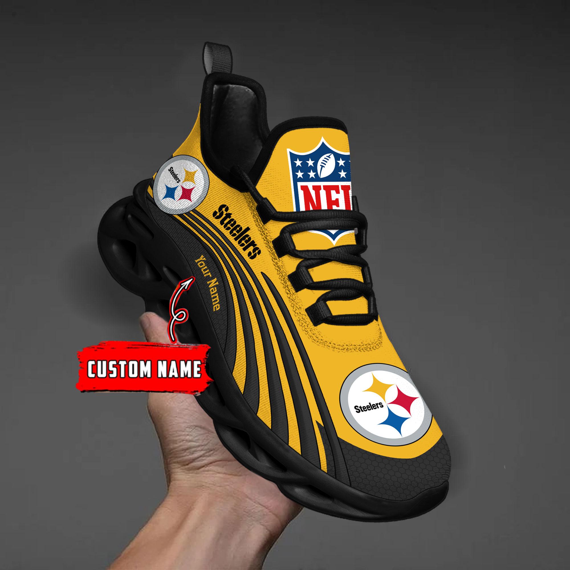 Personalized Pittsburgh Steelers Max Soul Shoes Sneakers for Men And Women – NFL Football Fan Shoes, Team Sneakers - Image 5