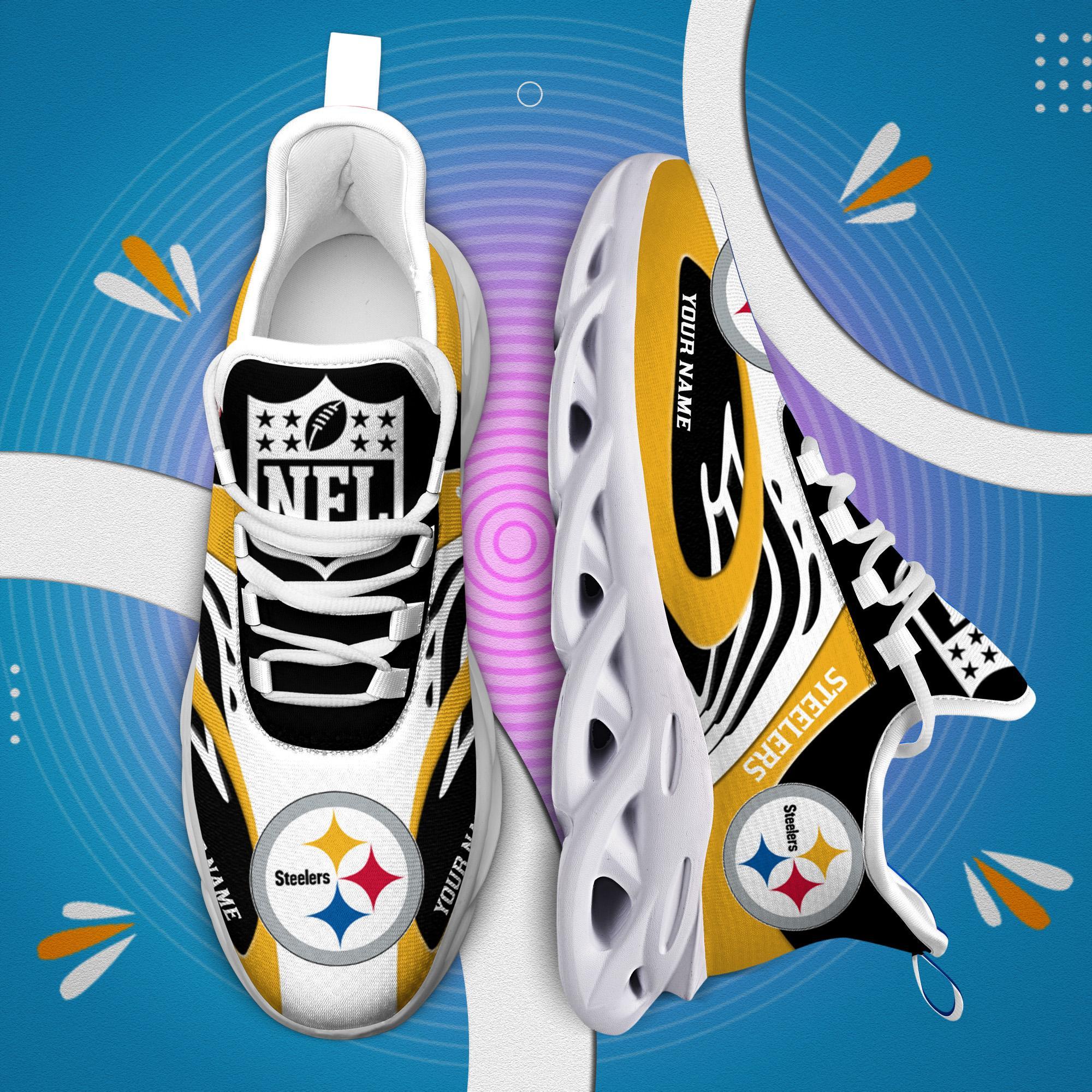 Personalized Pittsburgh Steelers Max Soul Shoes Sneakers for Men And Women – NFL Football Fan Shoes, Team Sneakers