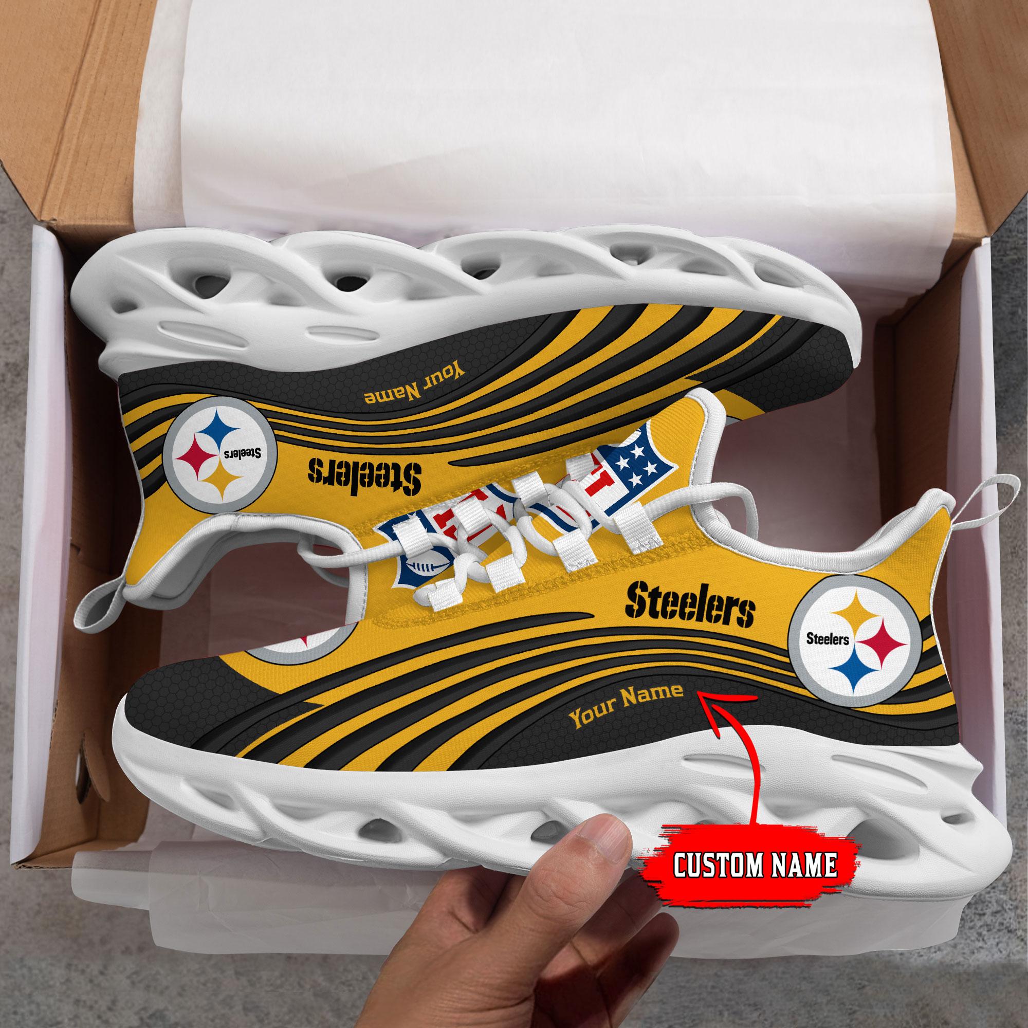 Personalized Pittsburgh Steelers Max Soul Shoes Sneakers for Men And Women – NFL Football Fan Shoes, Team Sneakers - Image 4
