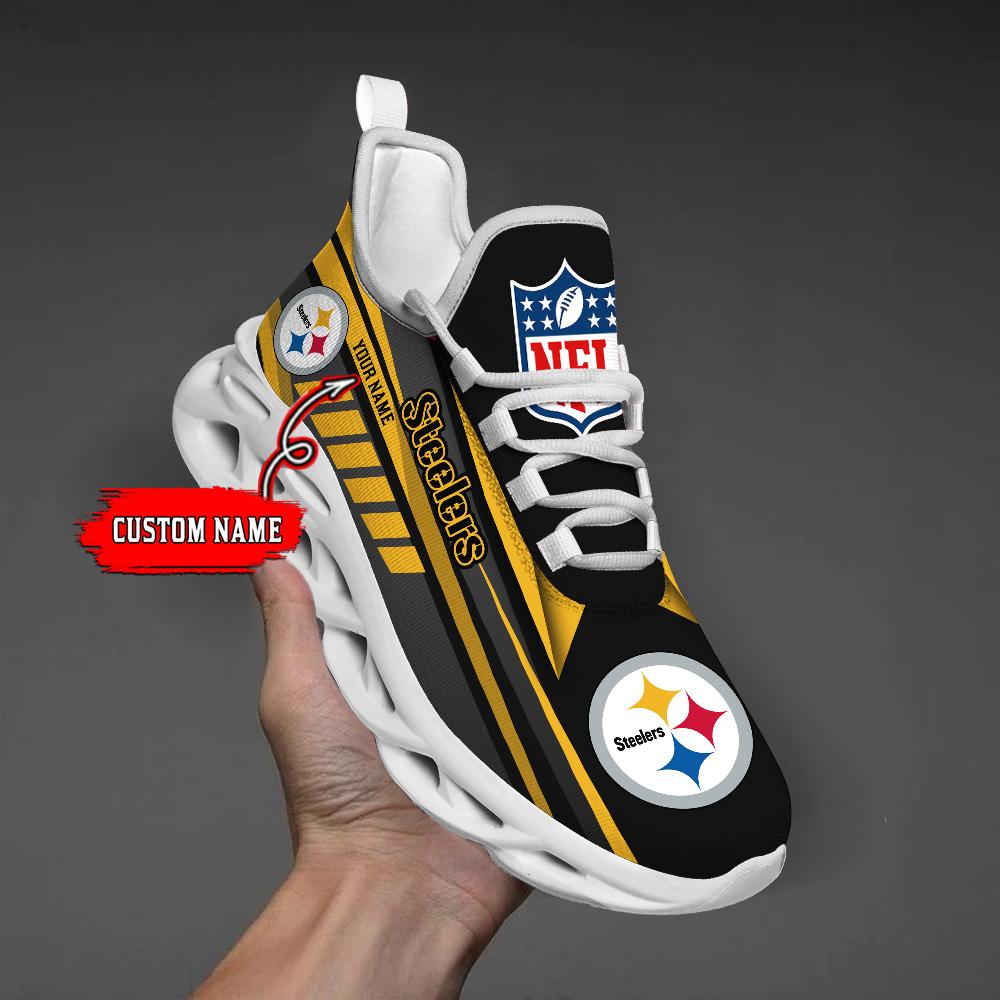 Personalized Pittsburgh Steelers Max Soul Shoes Sneakers for Men And Women – NFL Football Fan Shoes, Team Sneakers