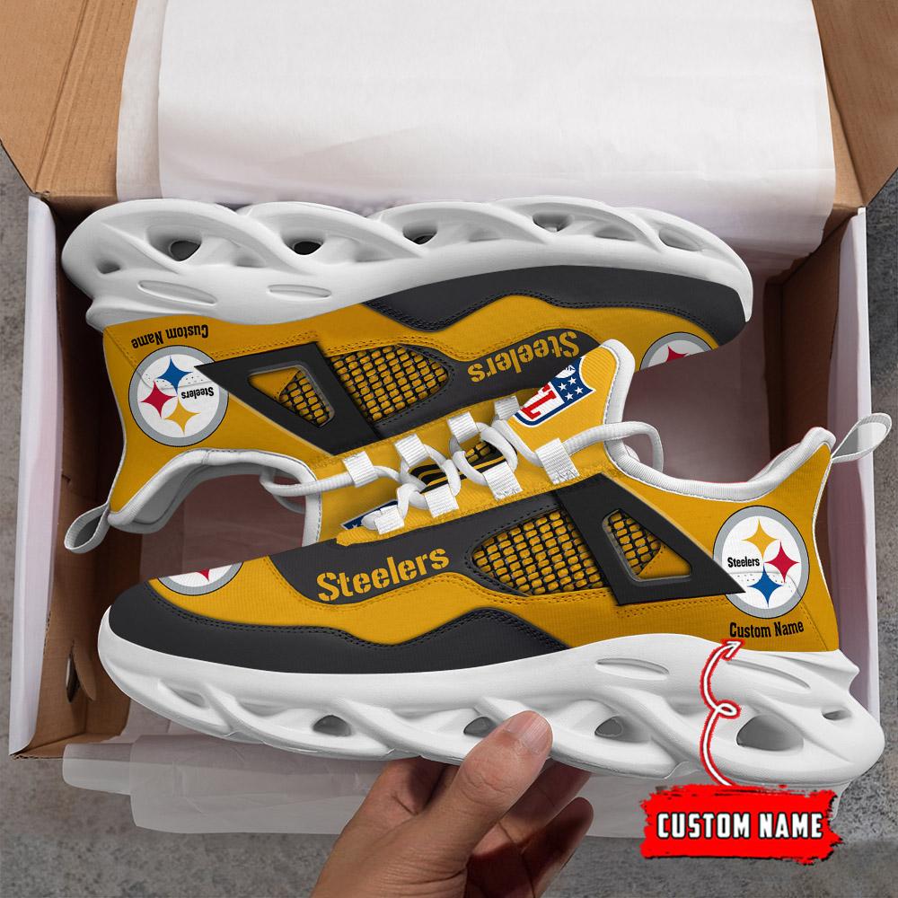 Personalized Pittsburgh Steelers Max Soul Shoes Sneakers for Men And Women – NFL Football Fan Shoes, Team Sneakers