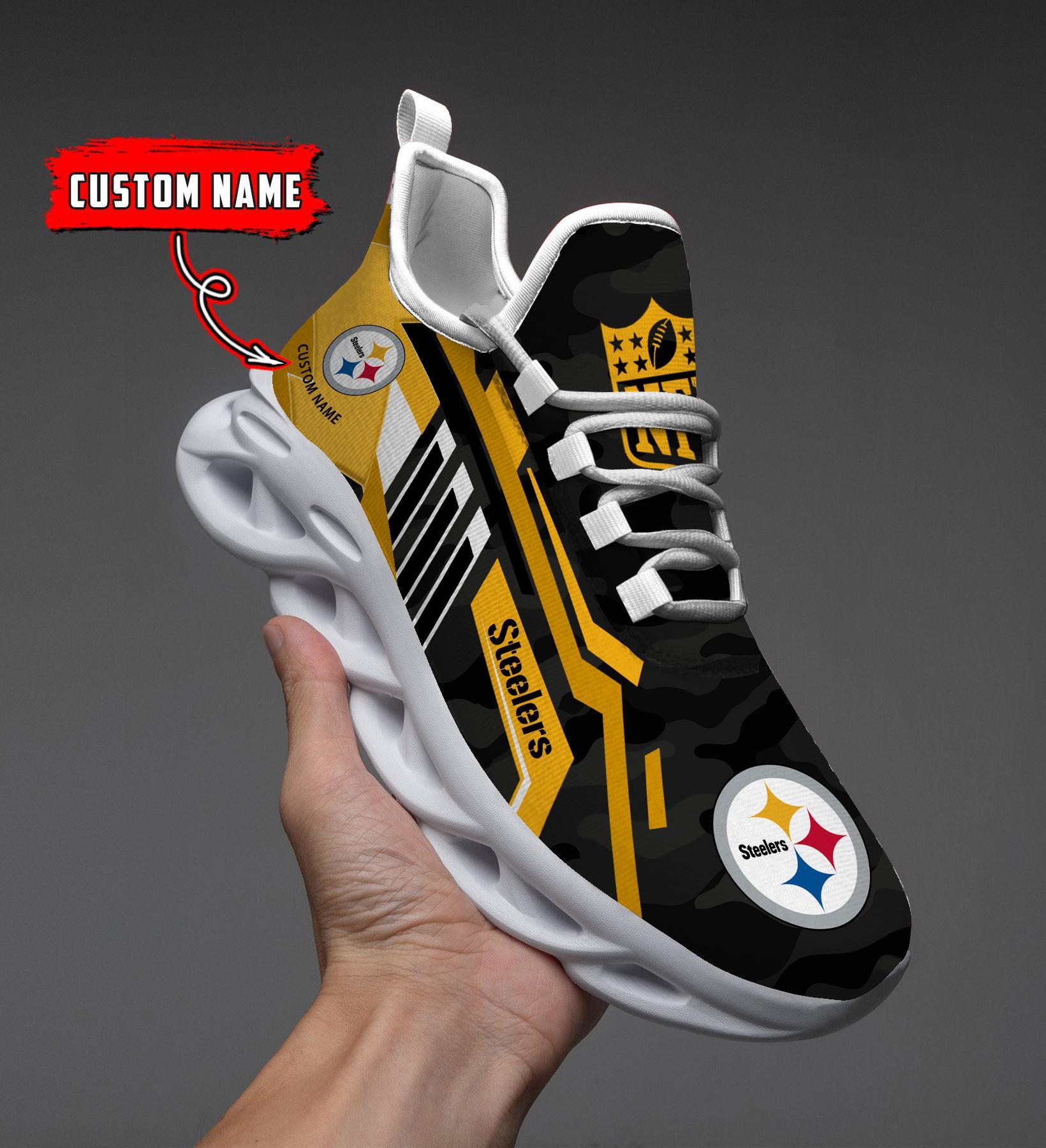 Personalized Pittsburgh Steelers Max Soul Shoes Sneakers for Men And Women – NFL Football Fan Shoes, Team Sneakers