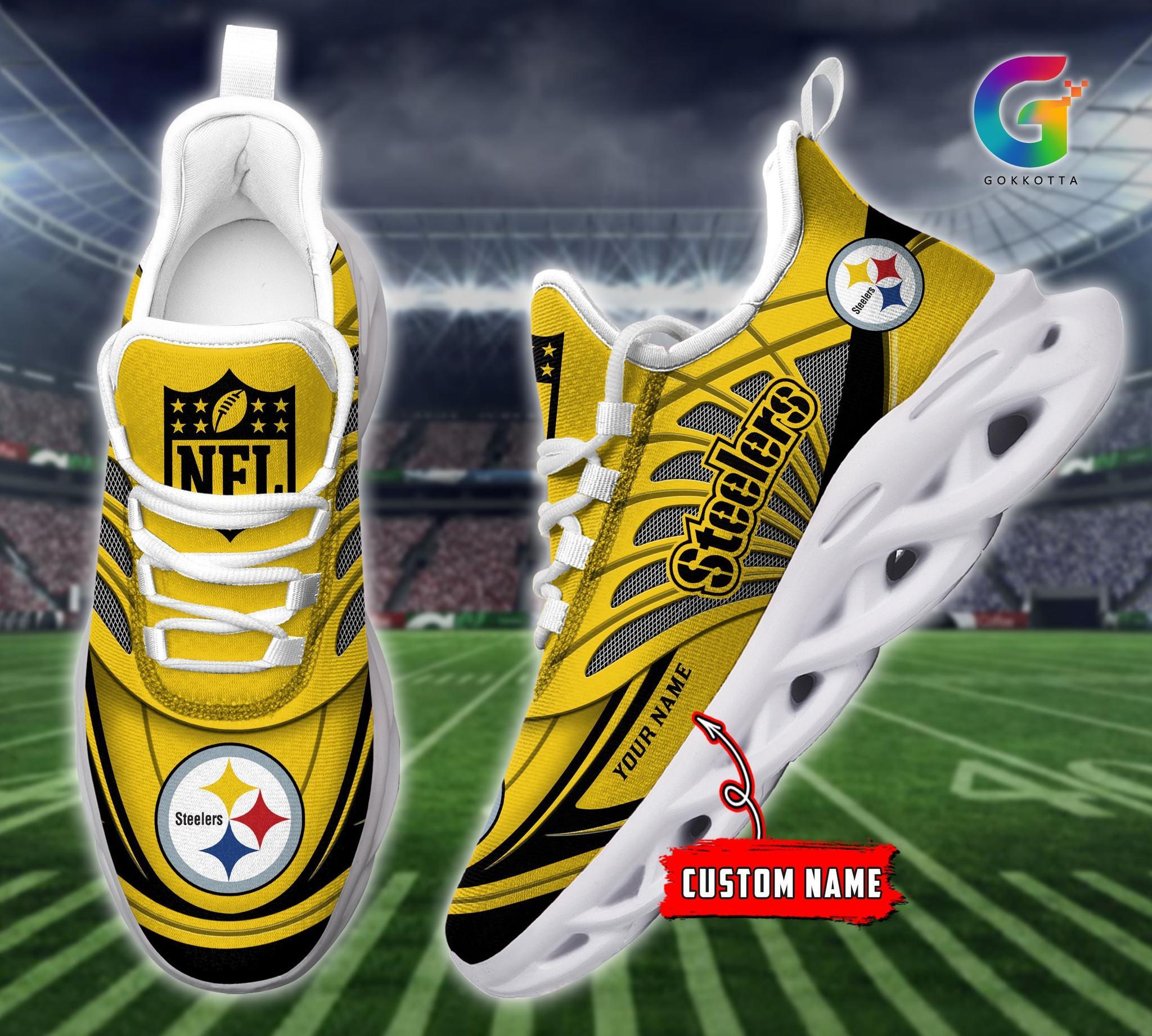 Personalized Pittsburgh Steelers Max Soul Shoes Sneakers for Men And Women – NFL Football Fan Shoes, Team Sneakers