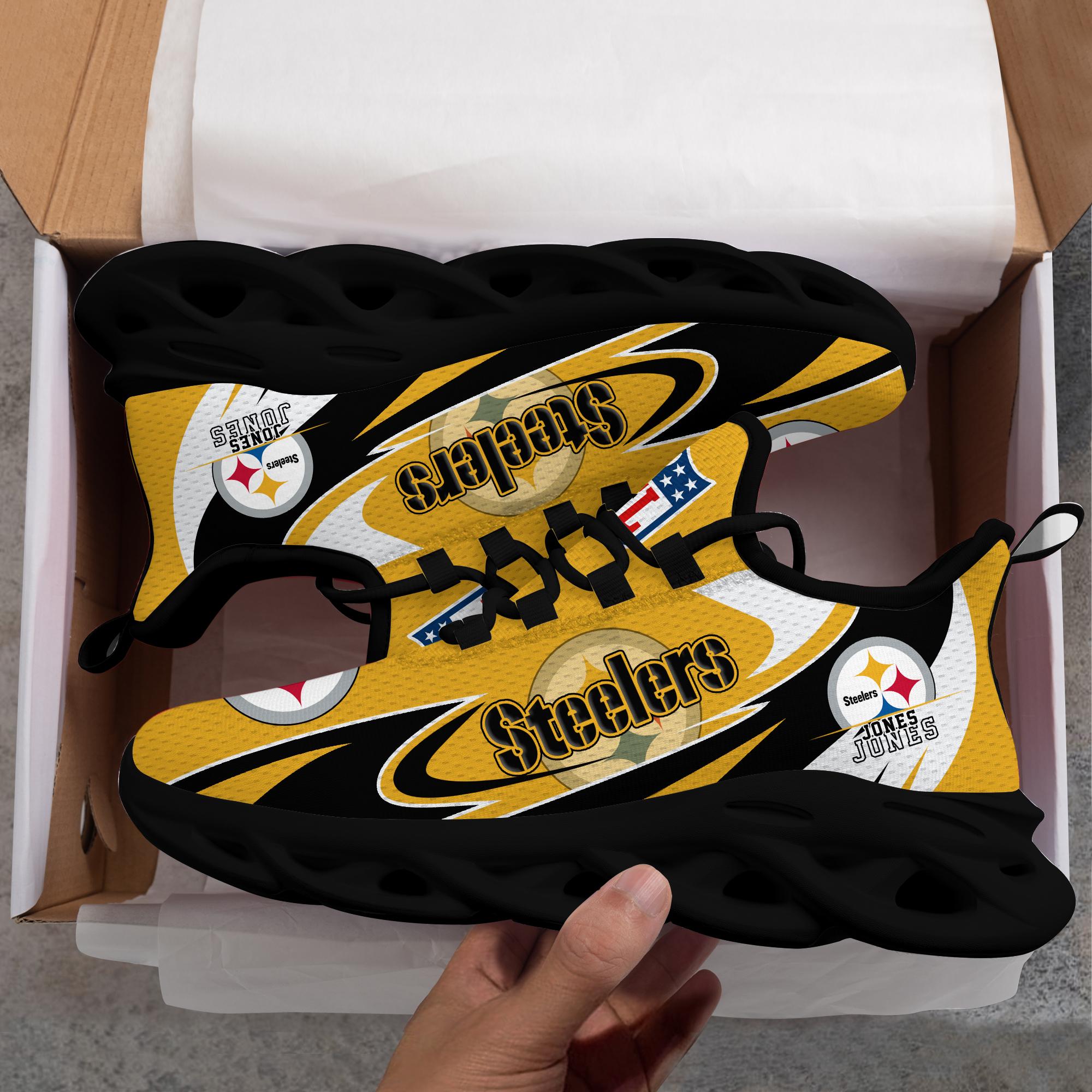 Personalized Pittsburgh Steelers Max Soul Shoes Sneakers for Men And Women – NFL Football Fan Shoes, Team Sneakers - Image 4