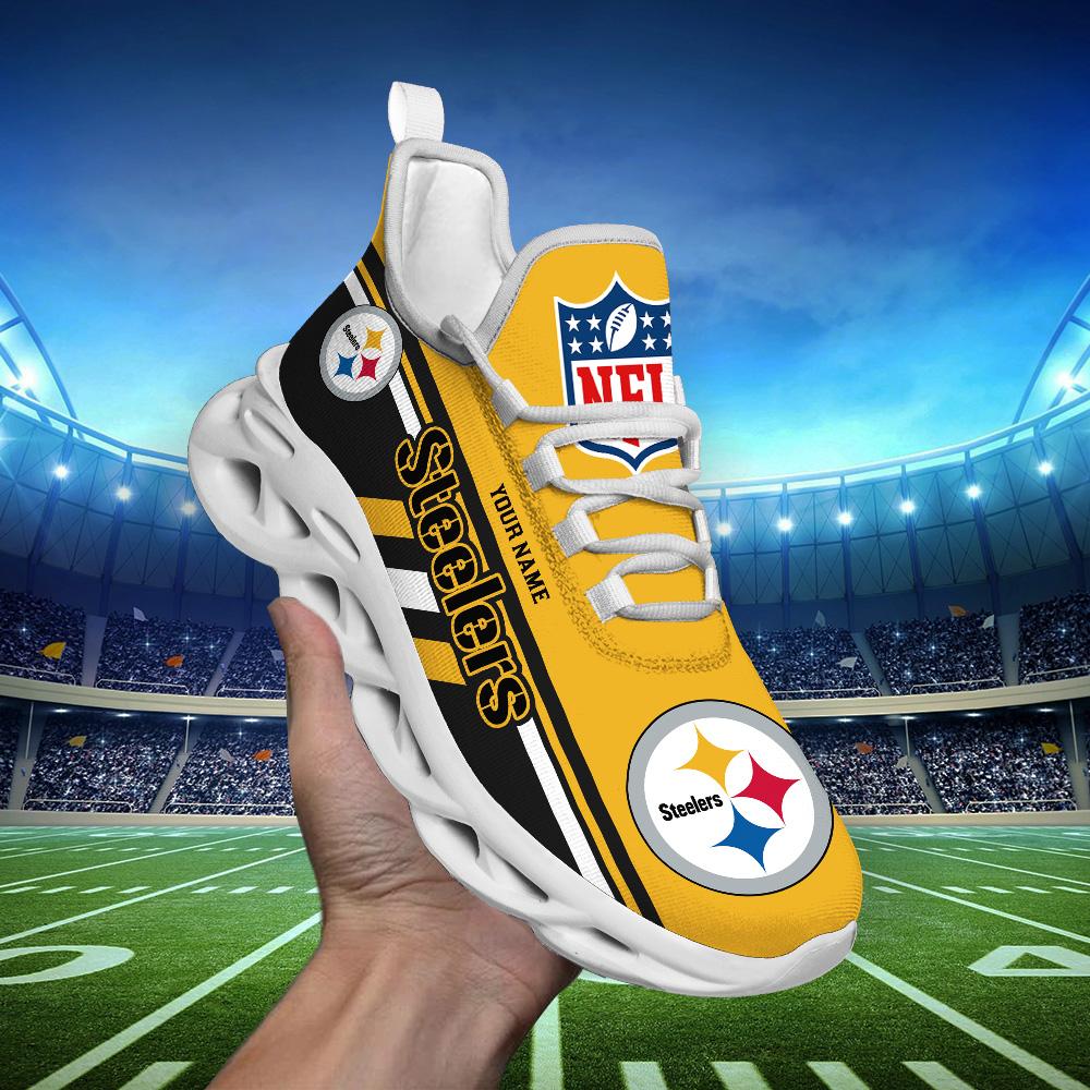 Personalized Pittsburgh Steelers Max Soul Shoes Sneakers for Men And Women – NFL Football Fan Shoes, Team Sneakers