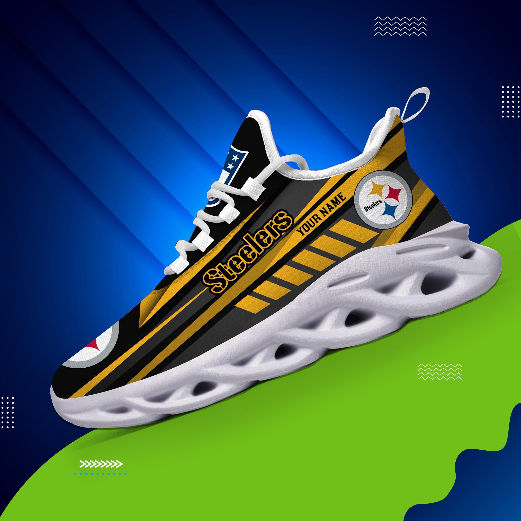 Personalized Pittsburgh Steelers Max Soul Shoes Sneakers for Men And Women – NFL Football Fan Shoes, Team Sneakers - Image 4