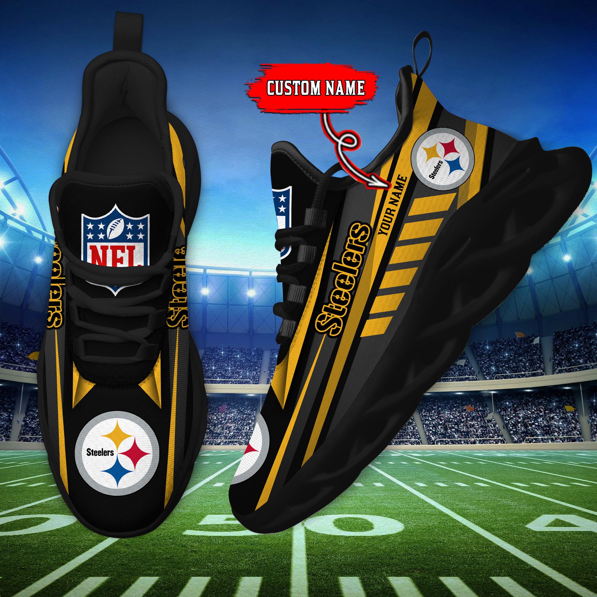 Personalized Pittsburgh Steelers Max Soul Shoes Sneakers for Men And Women – NFL Football Fan Shoes, Team Sneakers - Image 5