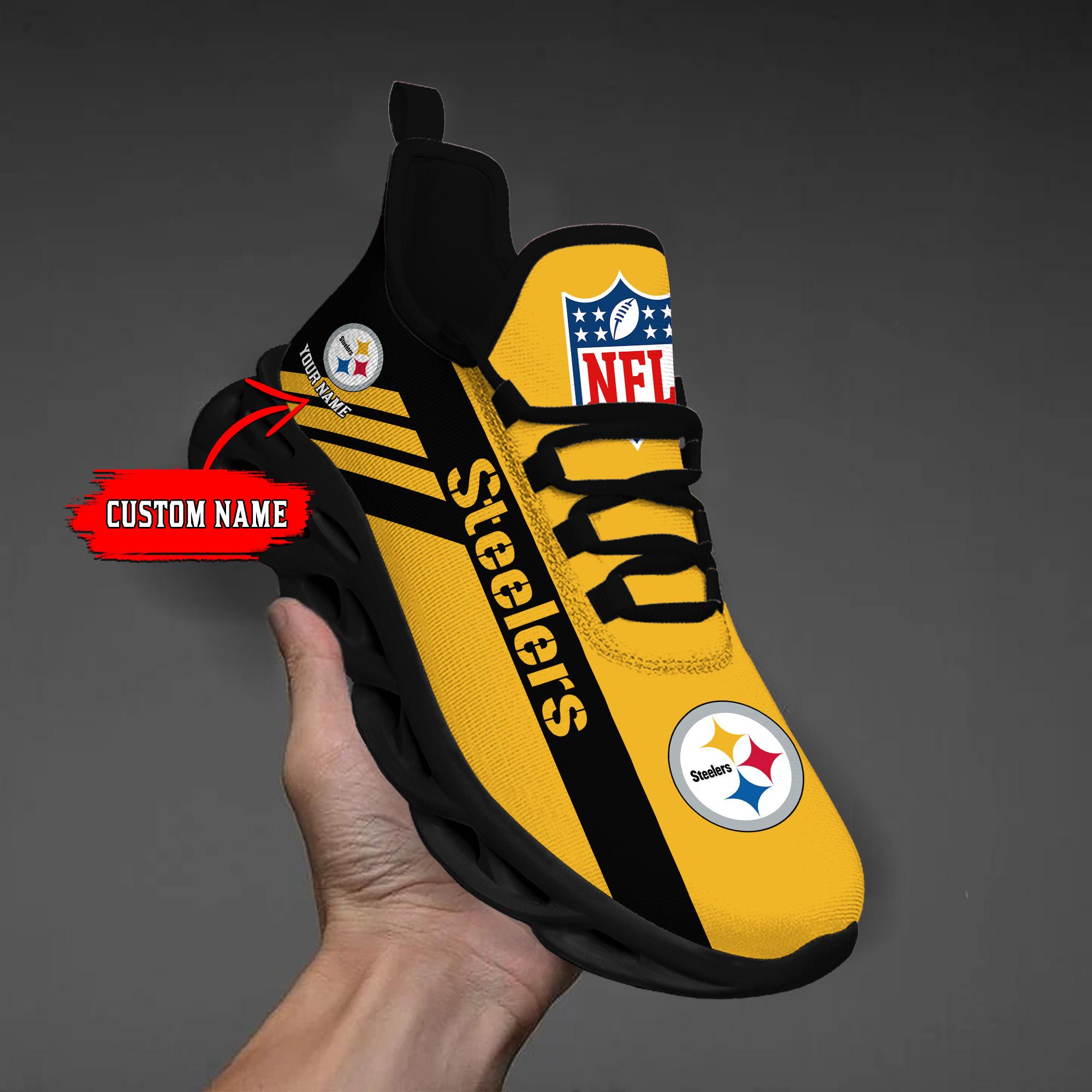 Personalized Pittsburgh Steelers Max Soul Shoes Sneakers for Men And Women – NFL Football Fan Shoes, Team Sneakers - Image 3