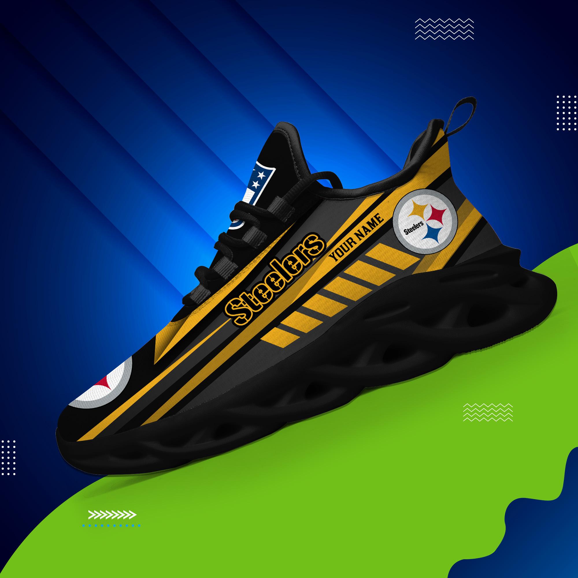 Personalized Pittsburgh Steelers Max Soul Shoes Sneakers for Men And Women – NFL Football Fan Shoes, Team Sneakers - Image 3