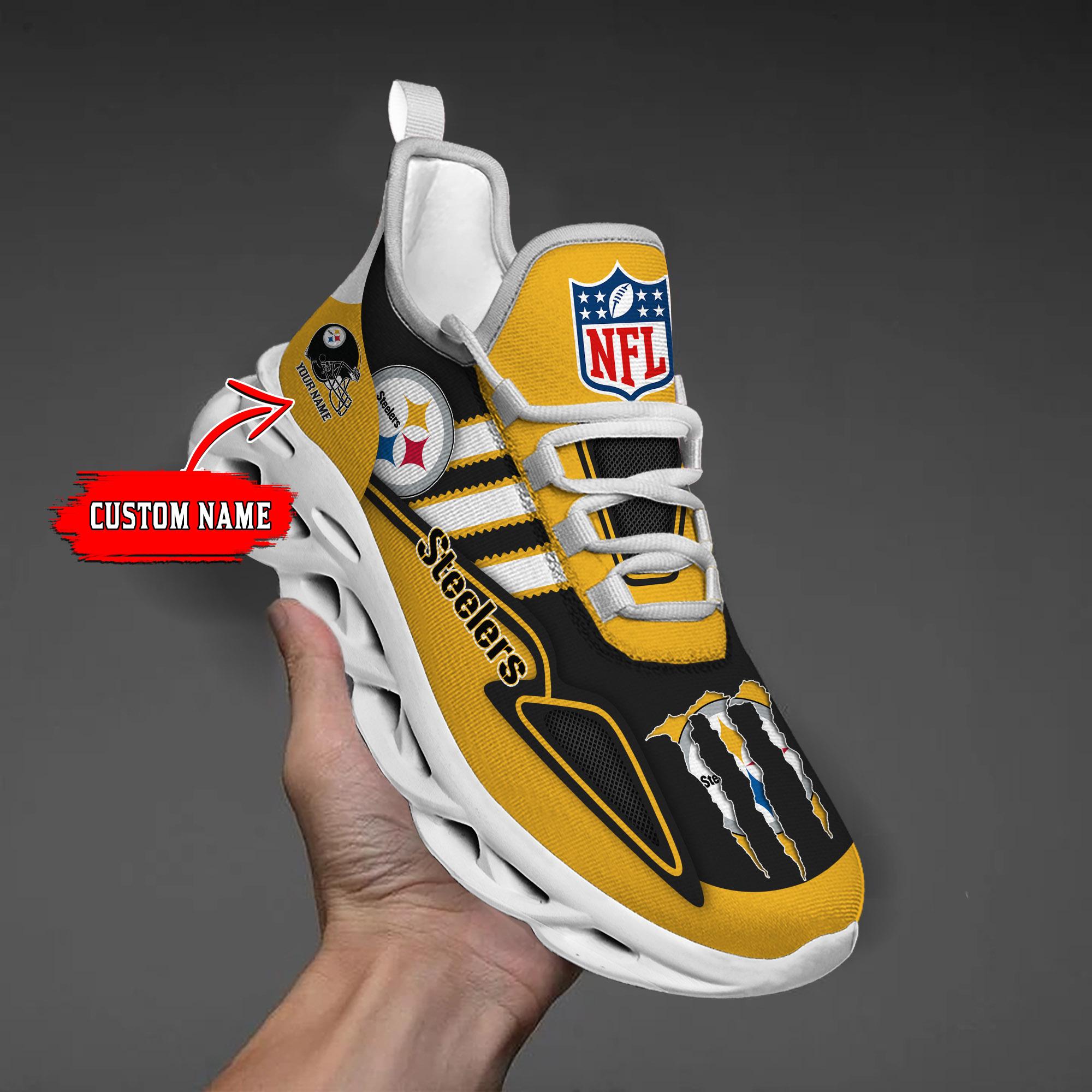 Personalized Pittsburgh Steelers Max Soul Shoes Sneakers for Men And Women – NFL Football Fan Shoes, Team Sneakers