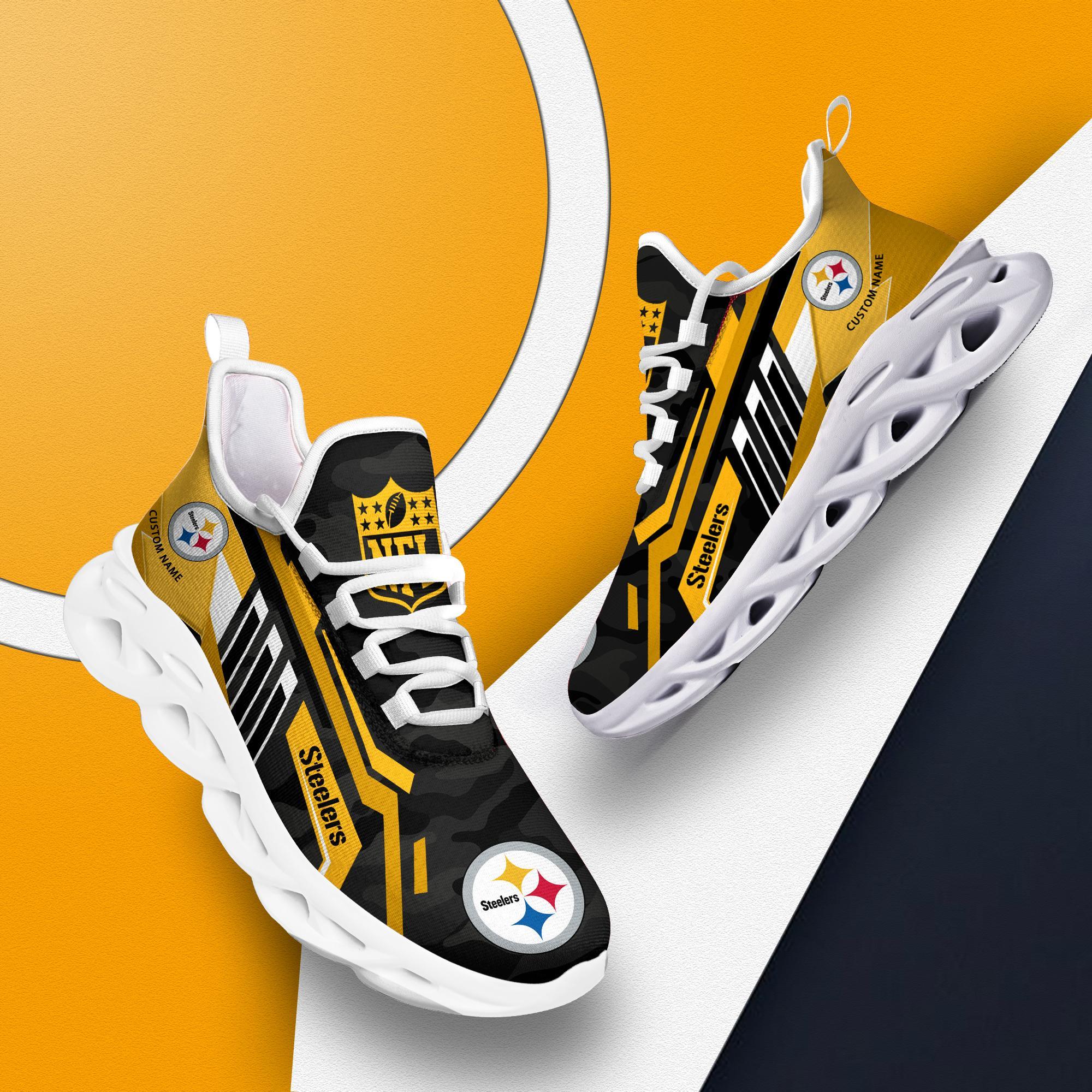 Personalized Pittsburgh Steelers Max Soul Shoes Sneakers for Men And Women – NFL Football Fan Shoes, Team Sneakers - Image 3