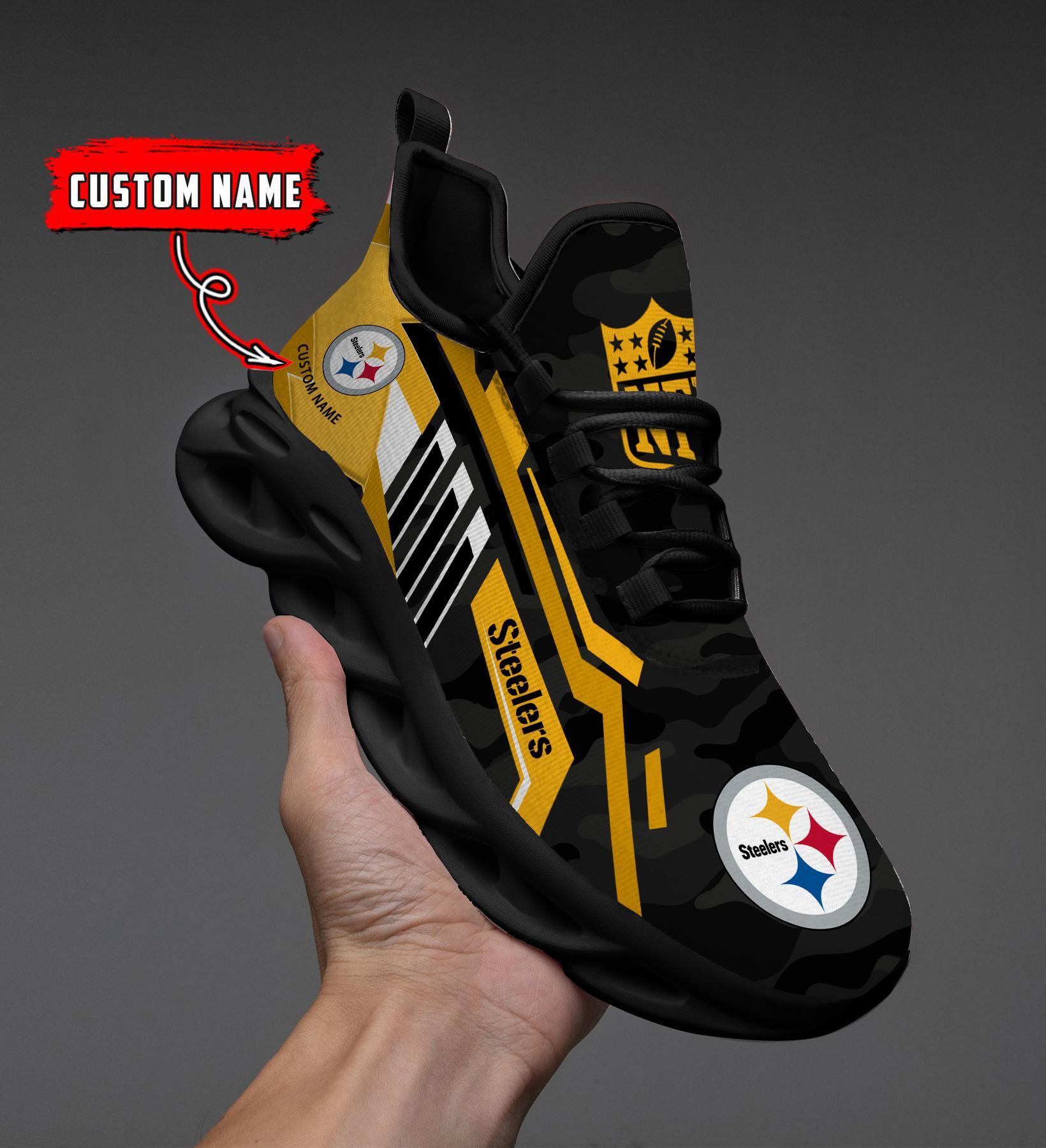 Personalized Pittsburgh Steelers Max Soul Shoes Sneakers for Men And Women – NFL Football Fan Shoes, Team Sneakers - Image 7