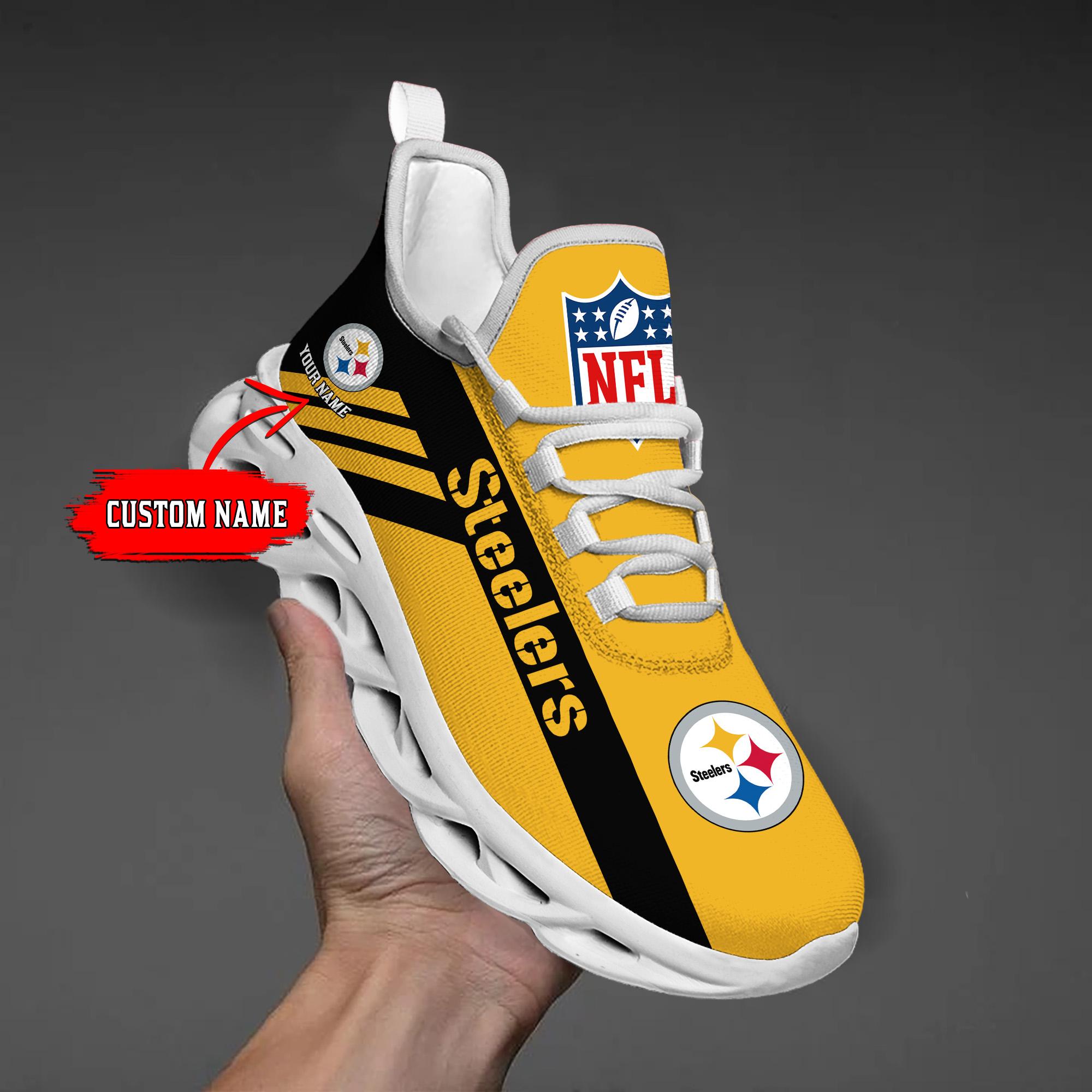 Personalized Pittsburgh Steelers Max Soul Shoes Sneakers for Men And Women – NFL Football Fan Shoes, Team Sneakers