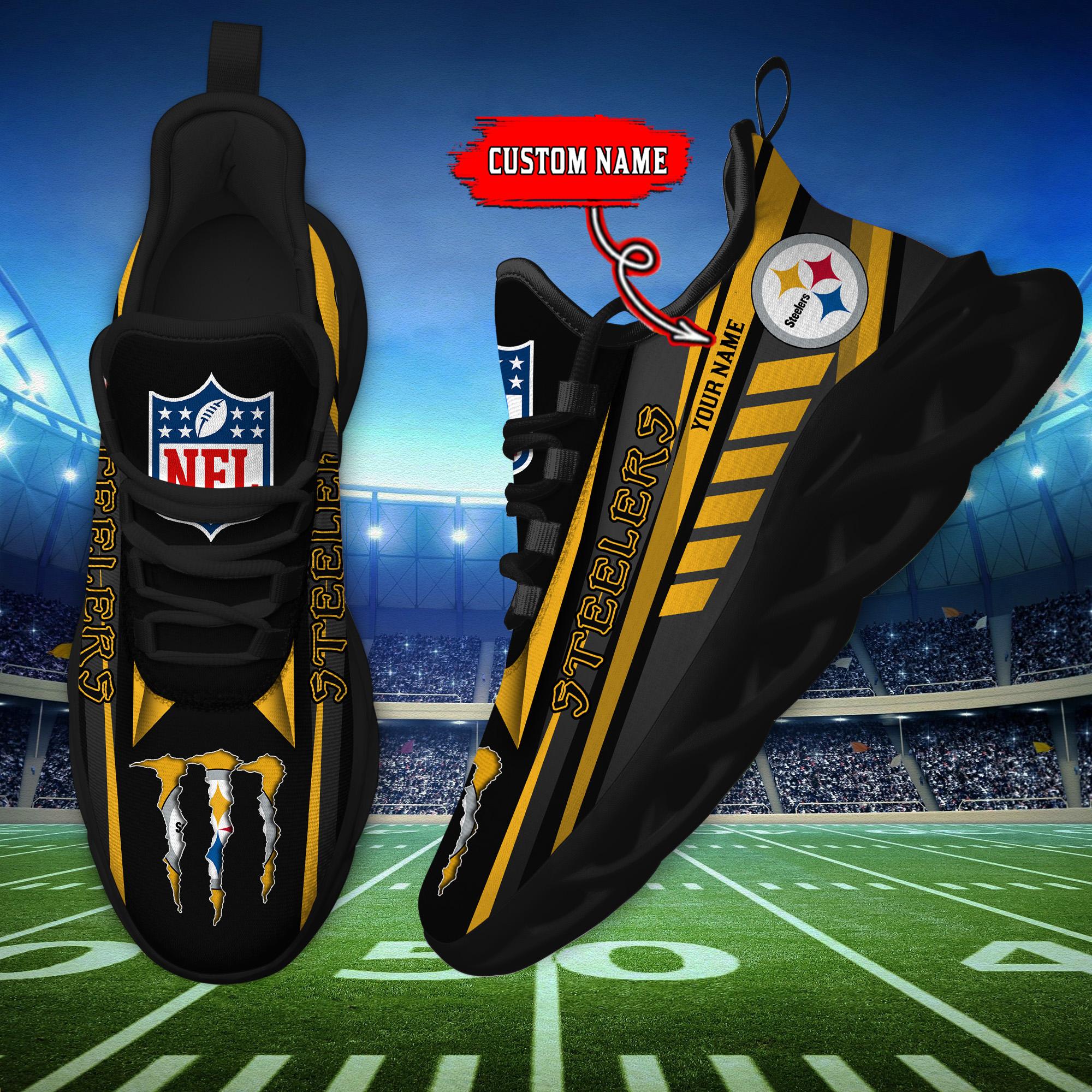 Personalized Pittsburgh Steelers Max Soul Shoes Sneakers for Men And Women – NFL Football Fan Shoes, Team Sneakers - Image 5