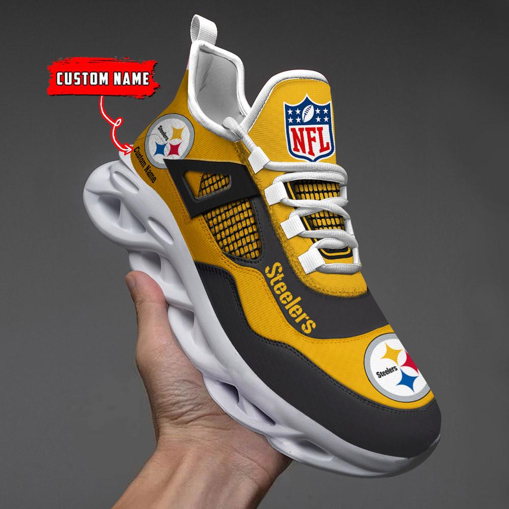 Personalized Pittsburgh Steelers Max Soul Shoes Sneakers for Men And Women – NFL Football Fan Shoes, Team Sneakers - Image 4