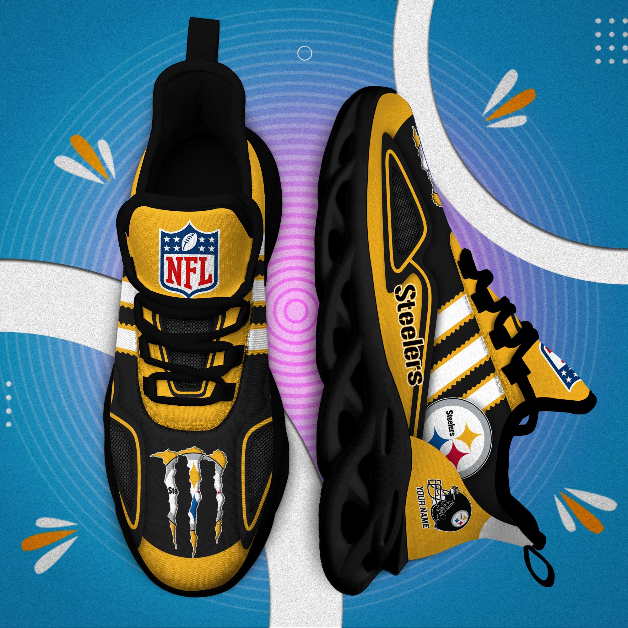 Personalized Pittsburgh Steelers Max Soul Shoes Sneakers for Men And Women – NFL Football Fan Shoes, Team Sneakers - Image 5