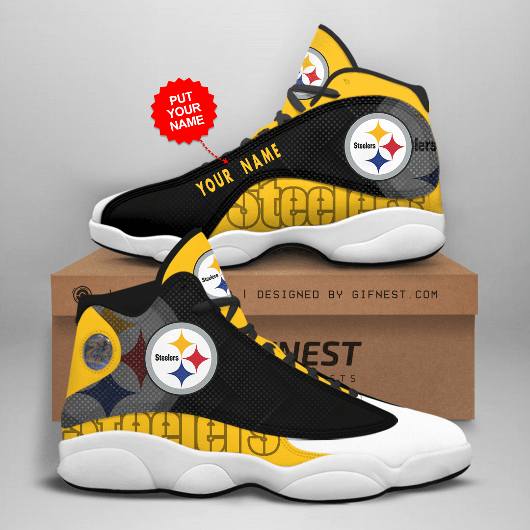 Personalized Pittsburgh Steelers NFL JD13 Sneakers Shoes for Men & Women | Custom Fan Gift