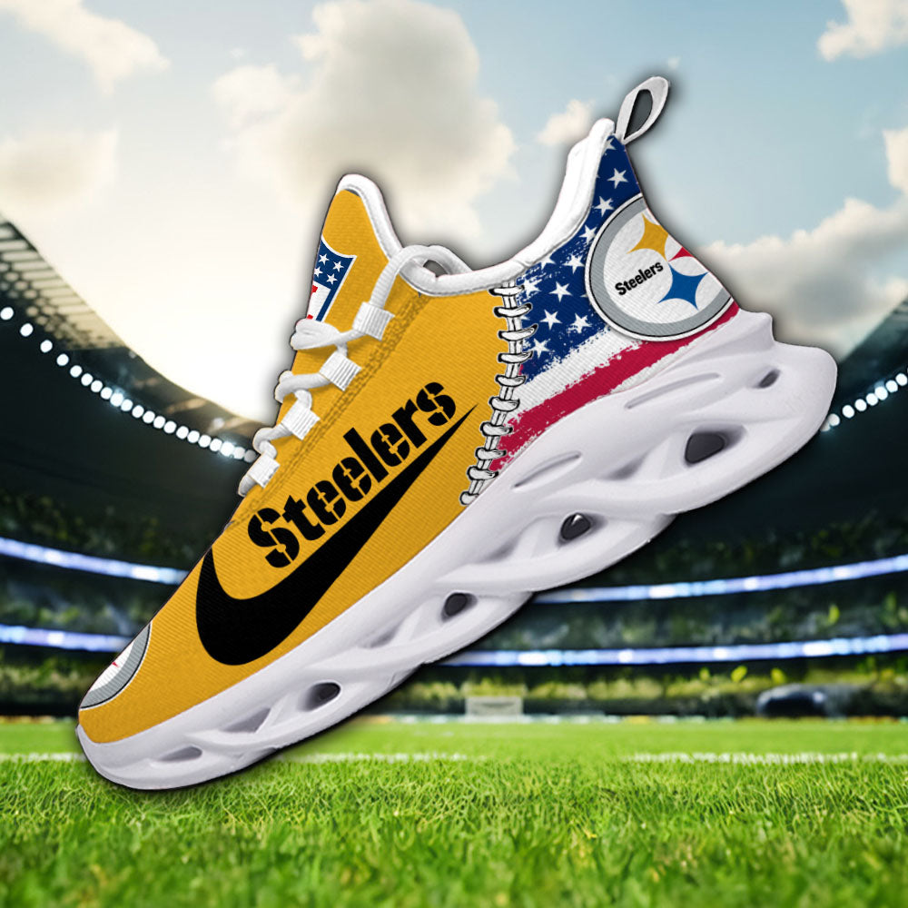 Personalized Pittsburgh Steelers NFL Max Soul Shoes Sneakers for Men And Women – NFL Football Fan Shoes, Team Sneakers