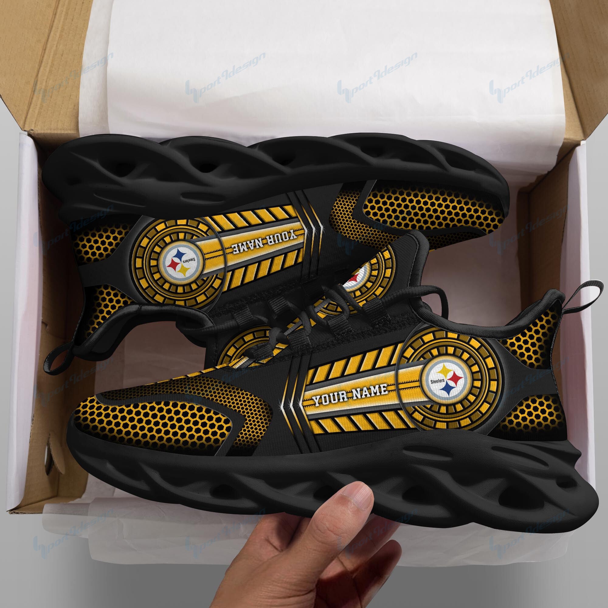 Personalized Pittsburgh Steelers NFL Max Soul Shoes Sneakers for Men And Women – NFL Football Fan Shoes, Team Sneakers