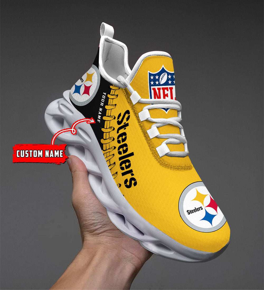 Personalized Pittsburgh Steelers NFL Max Soul Shoes Sneakers for Men And Women – NFL Football Fan Shoes, Team Sneakers