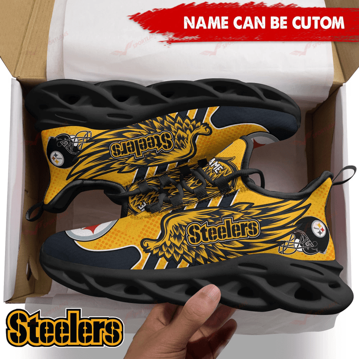 Personalized Pittsburgh Steelers NFL Max Soul Shoes Sneakers for Men And Women – NFL Football Fan Shoes, Team Sneakers - Image 4