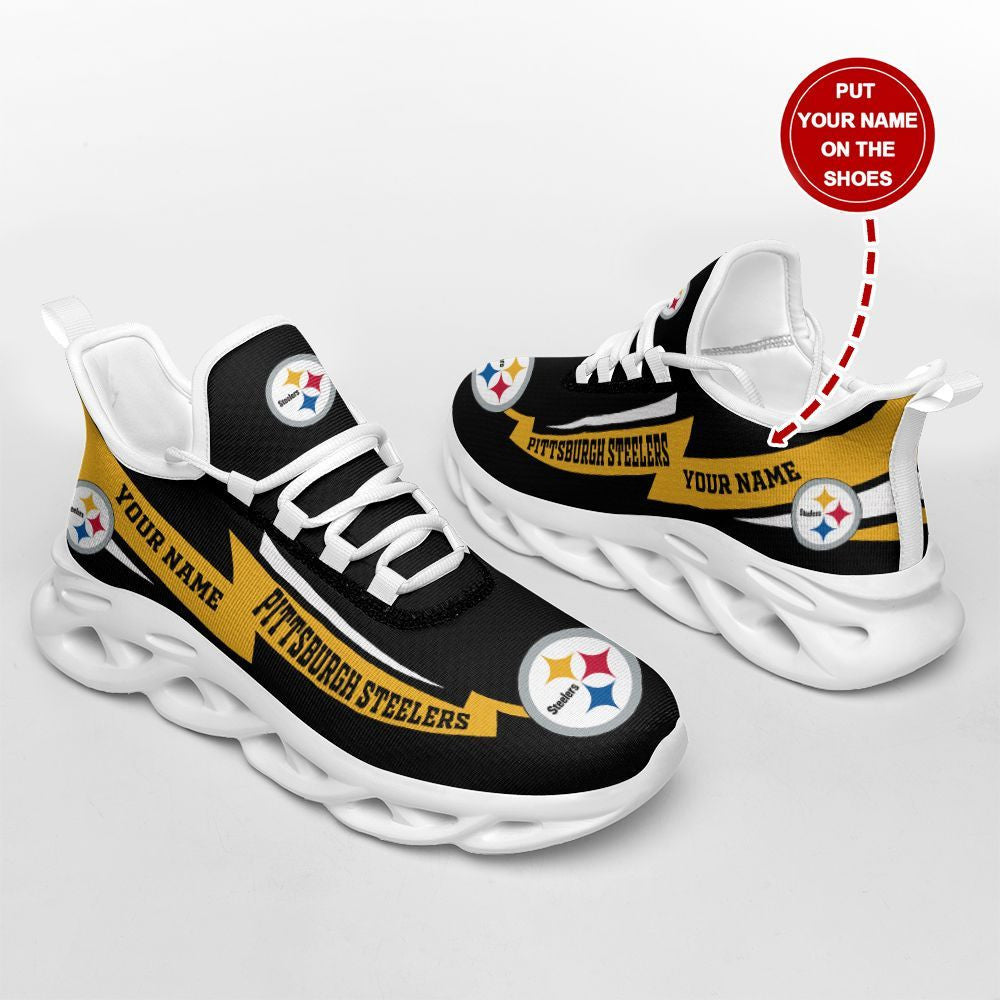 Personalized Pittsburgh Steelers NFL Max Soul Shoes Sneakers for Men And Women – NFL Football Fan Shoes, Team Sneakers