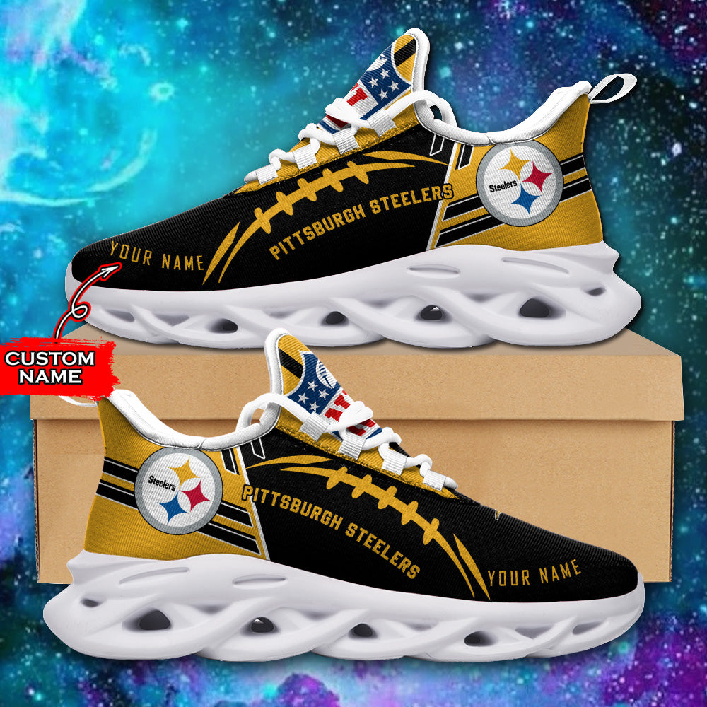 Personalized Pittsburgh Steelers NFL Max Soul Shoes Sneakers for Men And Women – NFL Football Fan Shoes, Team Sneakers