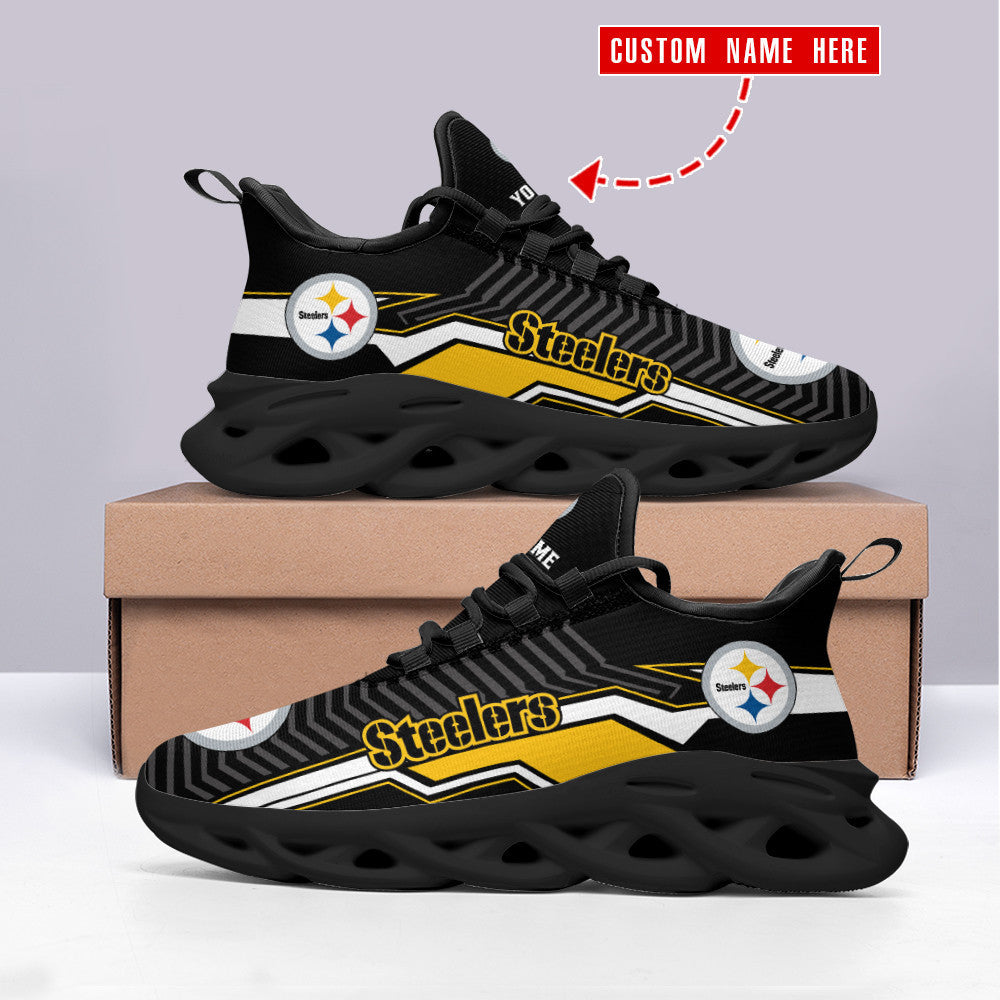 Personalized Pittsburgh Steelers NFL Max Soul Shoes Sneakers for Men And Women – NFL Football Fan Shoes, Team Sneakers