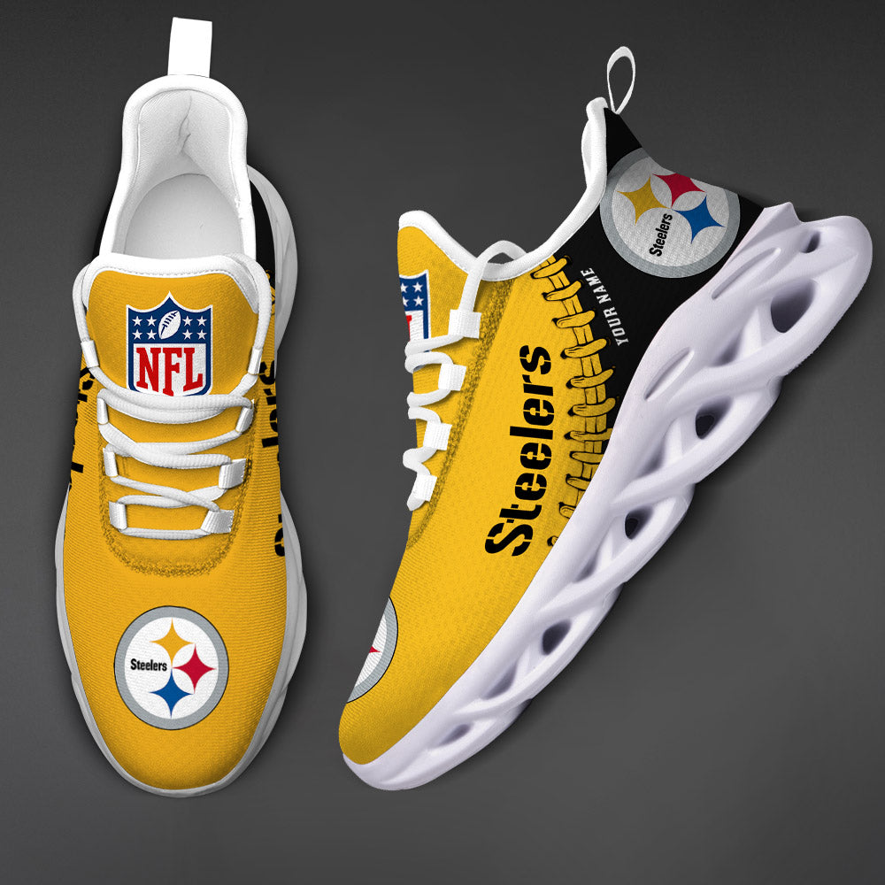 Personalized Pittsburgh Steelers NFL Max Soul Shoes Sneakers for Men And Women – NFL Football Fan Shoes, Team Sneakers - Image 3