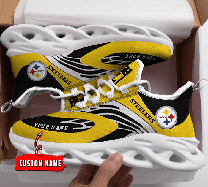 Personalized Pittsburgh Steelers NFL Max Soul Shoes Sneakers for Men And Women – NFL Football Fan Shoes, Team Sneakers