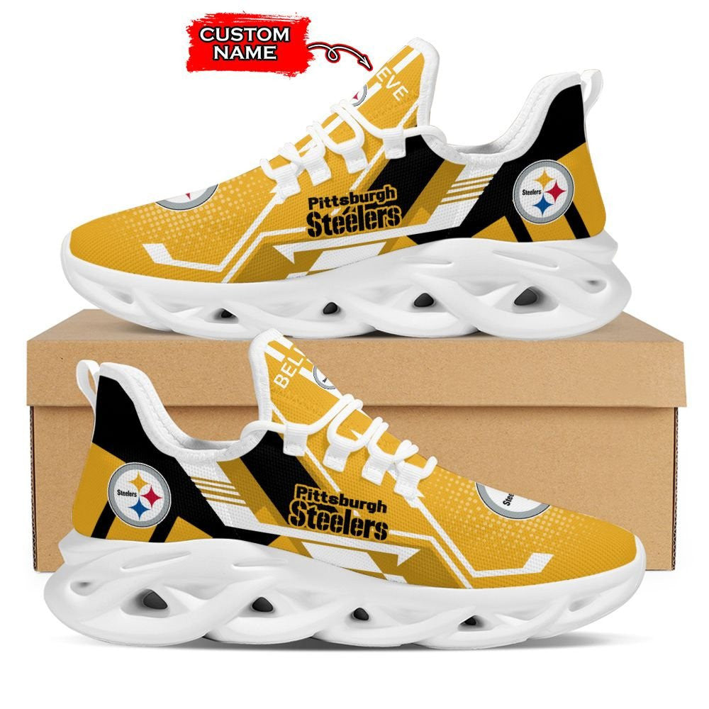 Personalized Pittsburgh Steelers NFL Max Soul Shoes Sneakers for Men And Women – NFL Football Fan Shoes, Team Sneakers