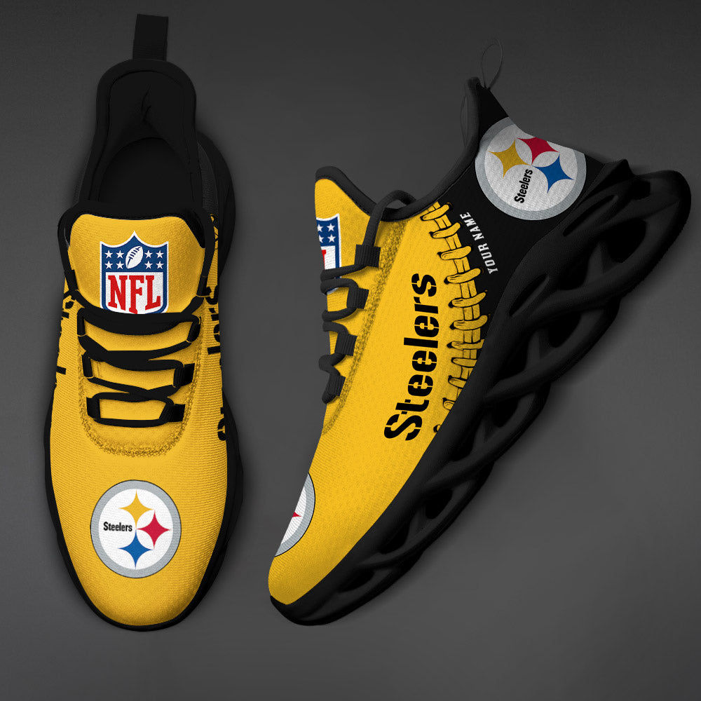 Personalized Pittsburgh Steelers NFL Max Soul Shoes Sneakers for Men And Women – NFL Football Fan Shoes, Team Sneakers - Image 4