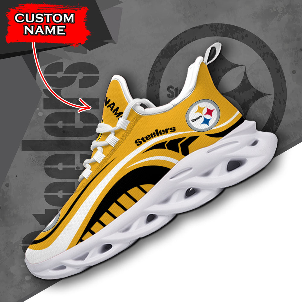 Personalized Pittsburgh Steelers NFL Max Soul Shoes Sneakers for Men And Women – NFL Football Fan Shoes, Team Sneakers