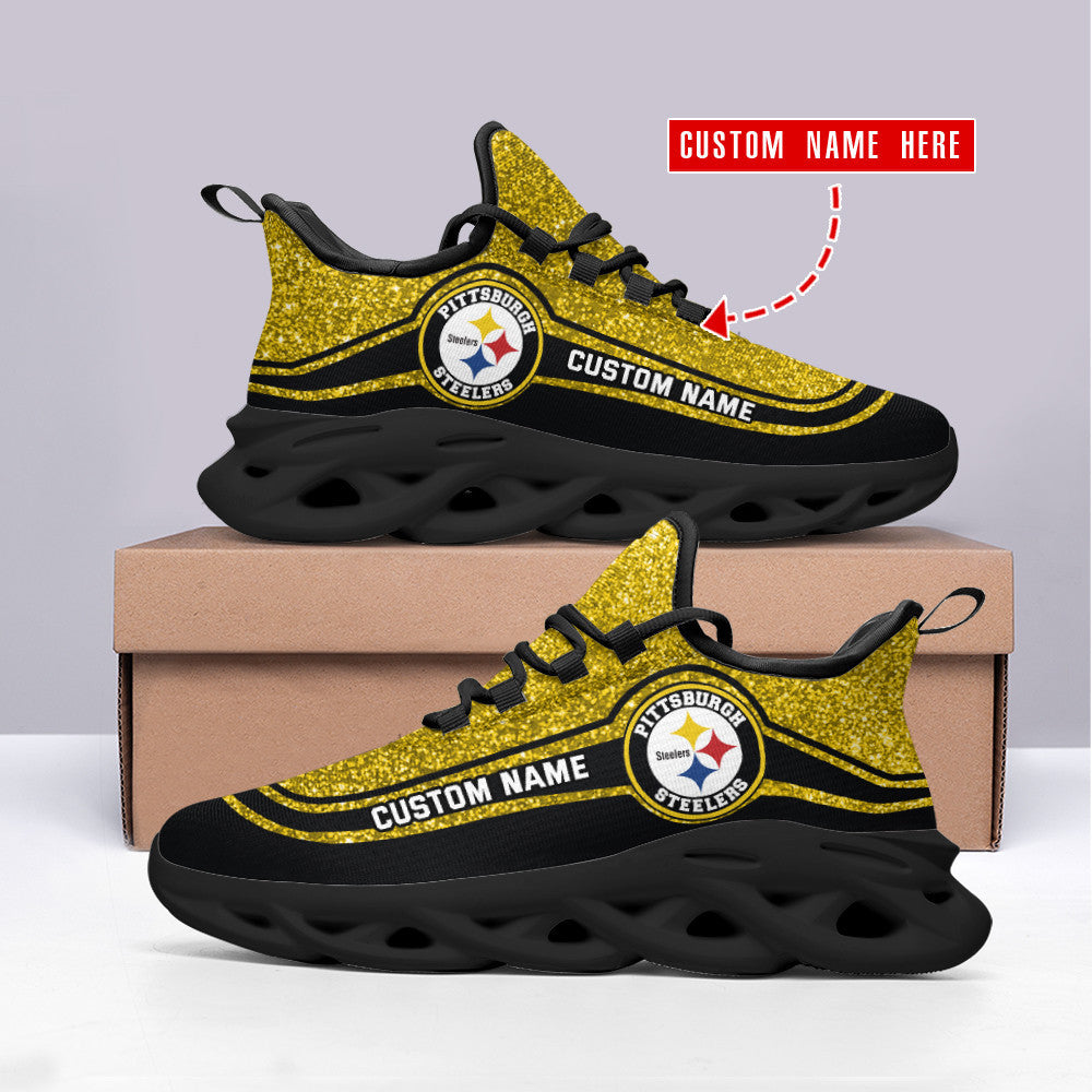 Personalized Pittsburgh Steelers NFL Max Soul Shoes Sneakers for Men And Women – NFL Football Fan Shoes, Team Sneakers
