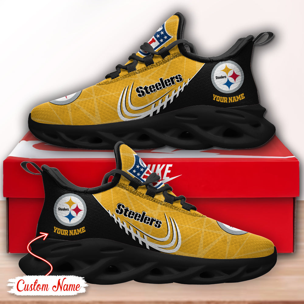 Personalized Pittsburgh Steelers NFL Max Soul Shoes Sneakers for Men And Women – NFL Football Fan Shoes, Team Sneakers