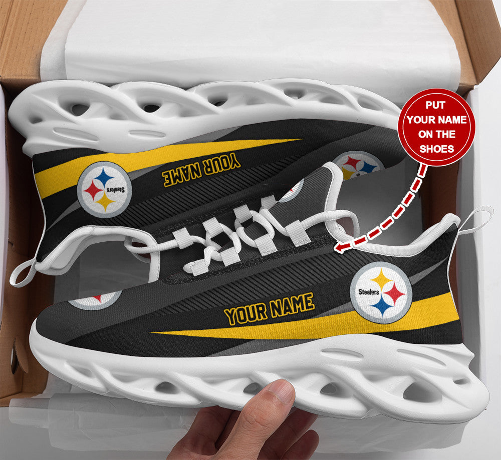 Personalized Pittsburgh Steelers NFL Max Soul Shoes Sneakers for Men And Women – NFL Football Fan Shoes, Team Sneakers