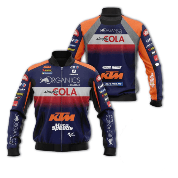 Personalized Red Bull Ktm Motogp Racing Bomber Jacket | Motorsport Racing Jacket for Men & Women | Racing Fan Gift