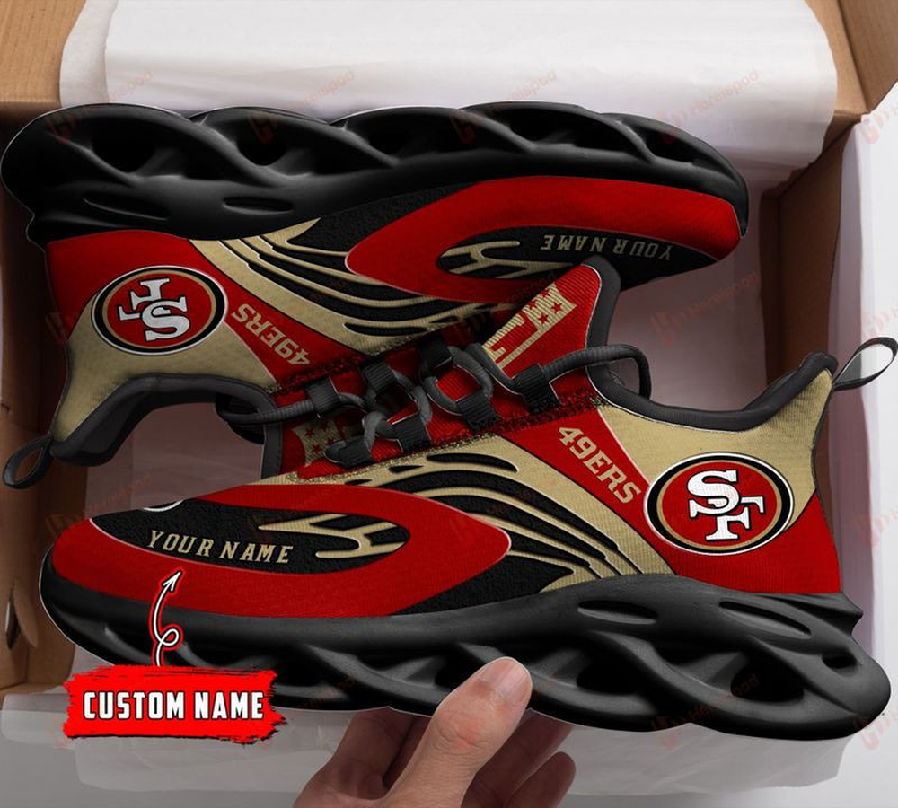 Personalized San Francisco 49ers Max Soul Shoes Sneakers for Men And Women – NFL Football Fan Shoes, Team Sneakers