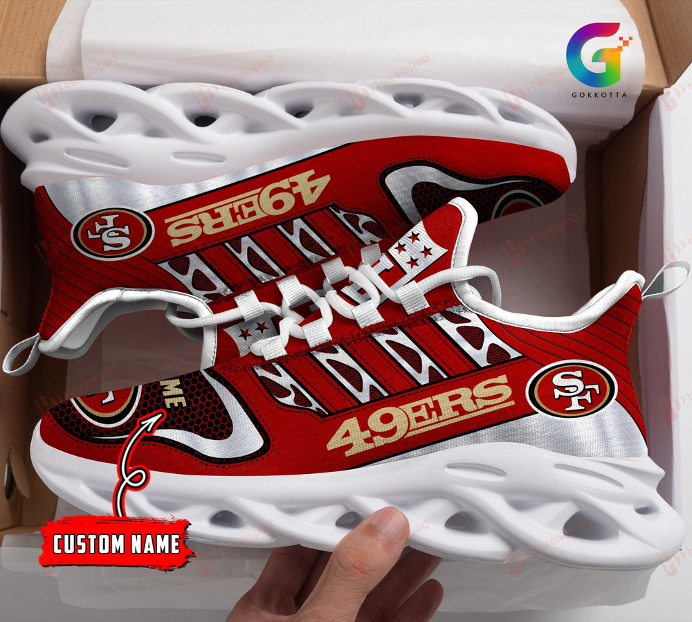 Personalized San Francisco 49ers Max Soul Shoes Sneakers for Men And Women – NFL Football Fan Shoes, Team Sneakers