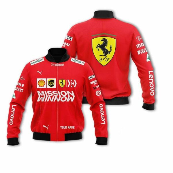 Personalized Scuderia Ferrari Racing 90 Years Bomber Jacket | Automotive Jacket for Men & Women | Car Fan Gift