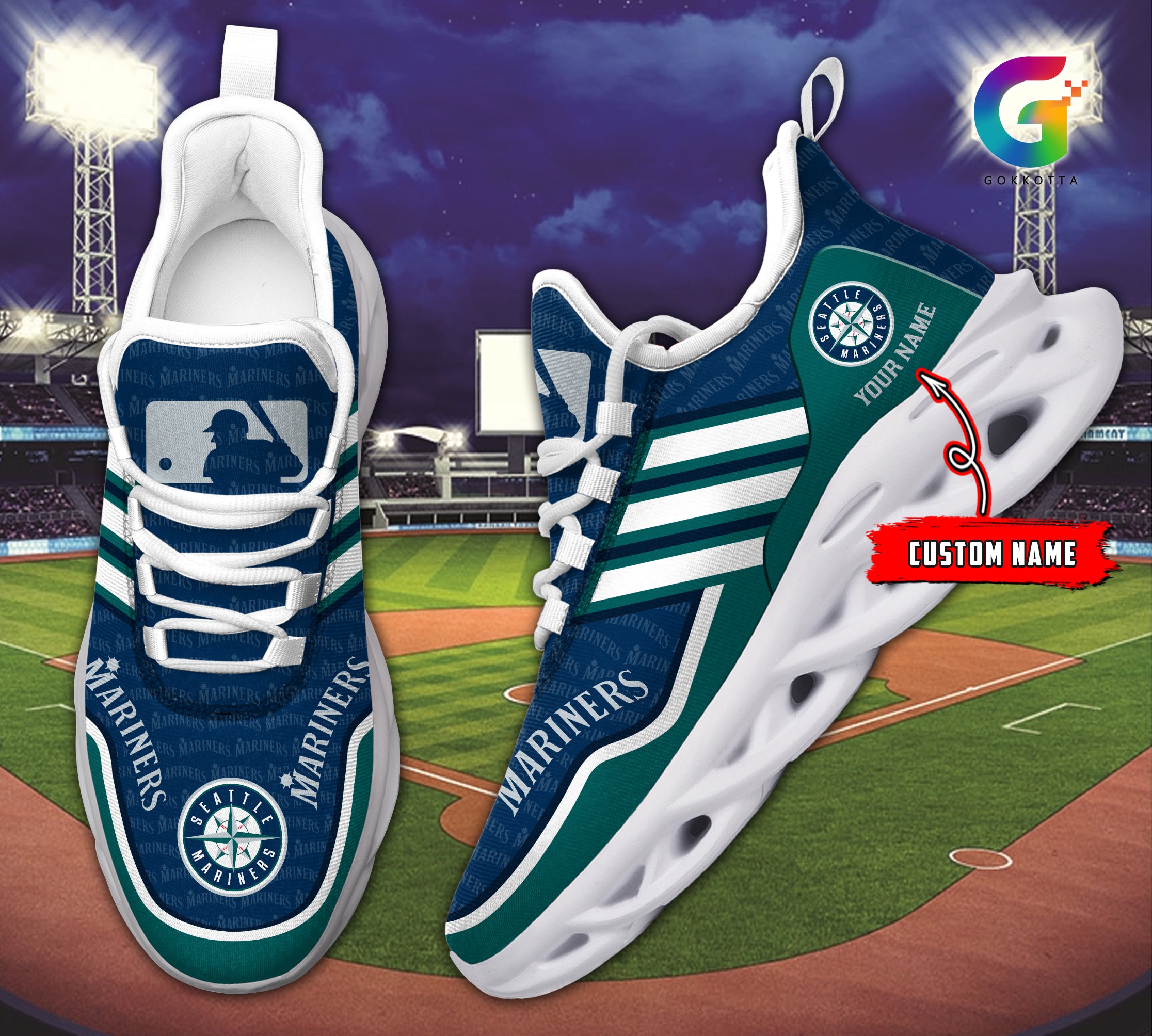 Personalized Seattle Mariners MLB Max Soul Shoes Sneakers for Men And Women – MLB Baseball Fan Shoes, Team Sneakers